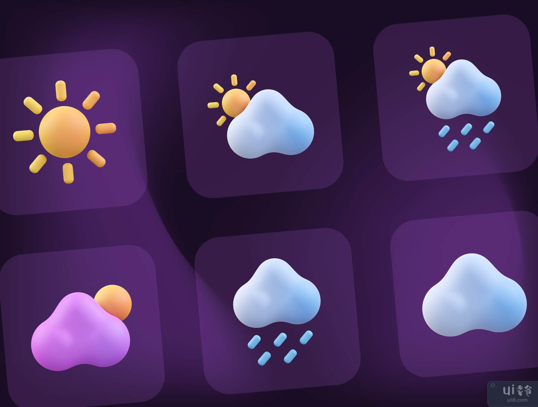 天气 3D 图标 (Weather 3D Icon)插图3
