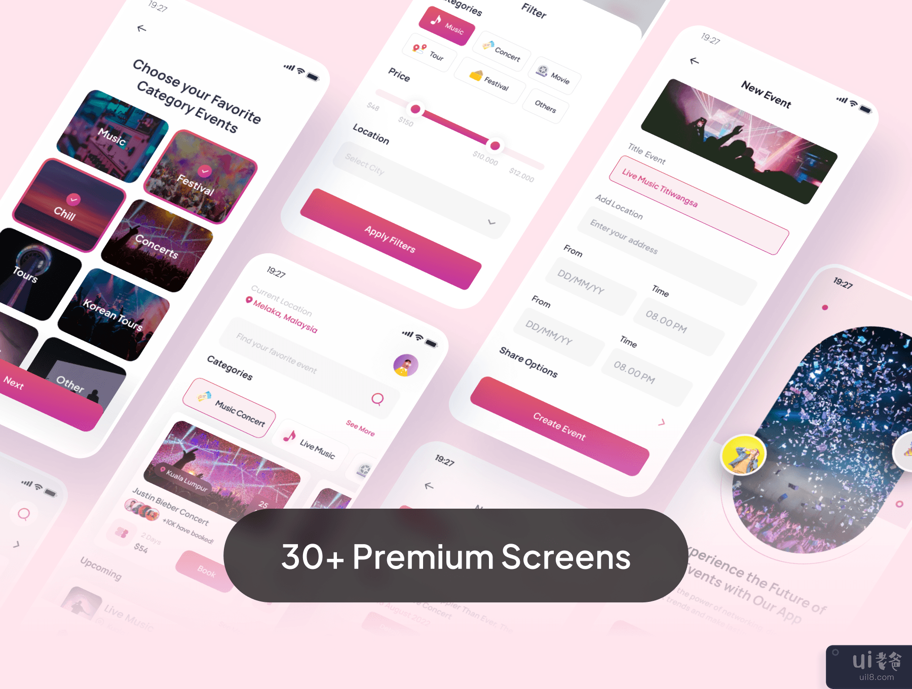 Evinly - 活动移动应用程序 UI 工具包 (Evinly - Event Mobile Apps UI Kits)插图2