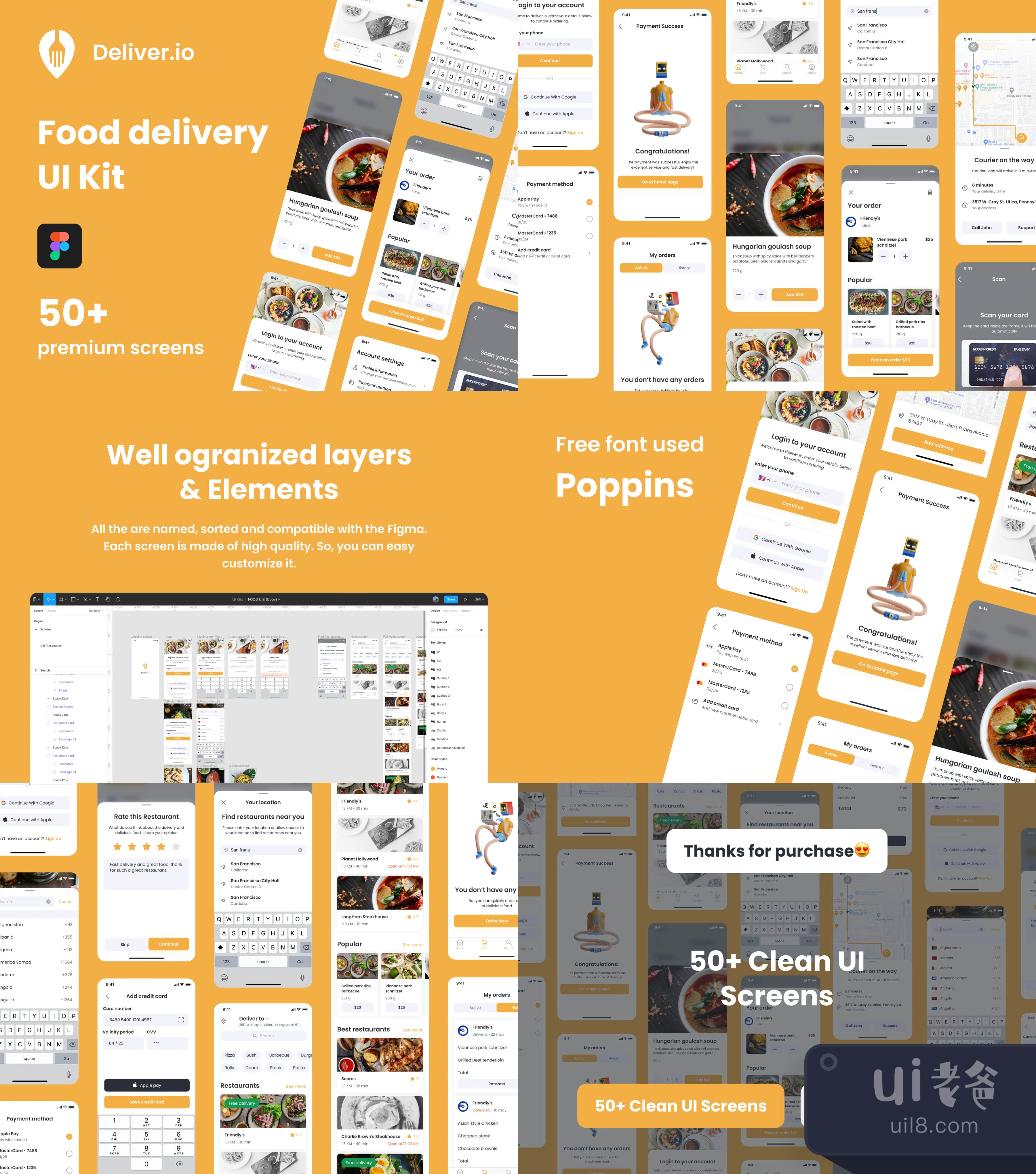 Deliver.io - 食品配送移动应用 (Deliver.io - Food Delivery插图1
