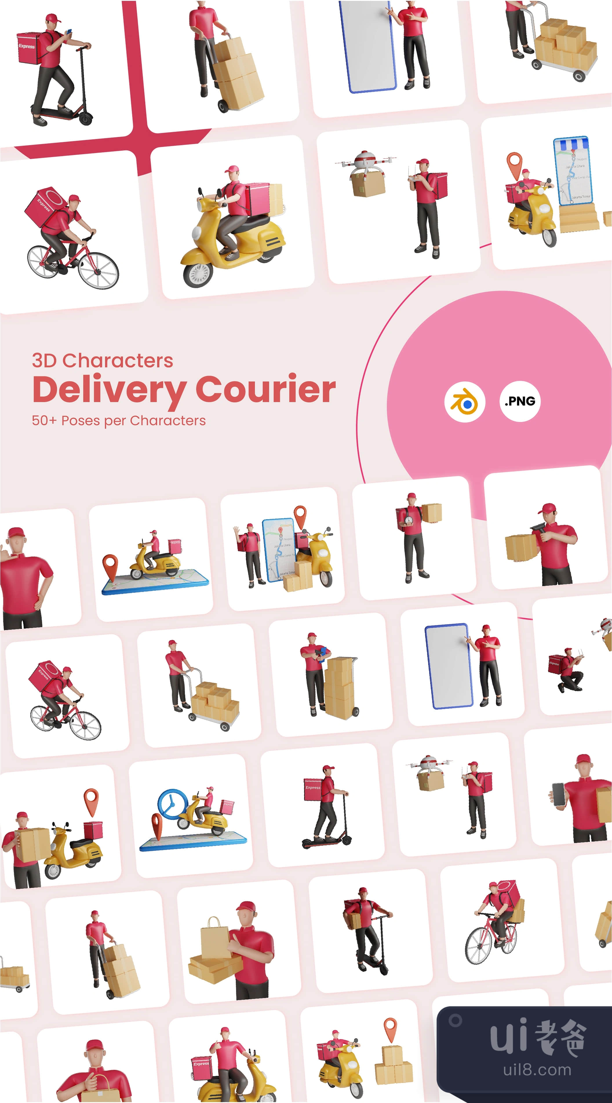 三维人物快递 (3D Characters Delivery Courier)插图