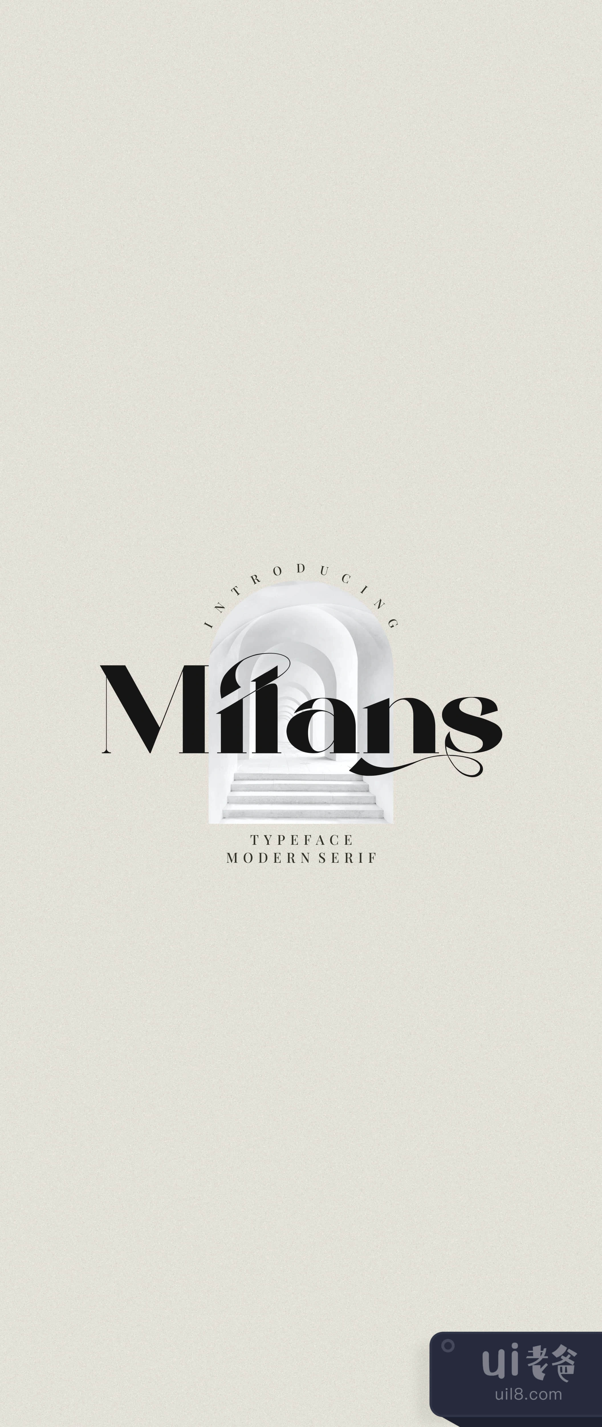 米兰斯（Milans）字样的现代衬线 (Milans Typeface Modern Serif)插图