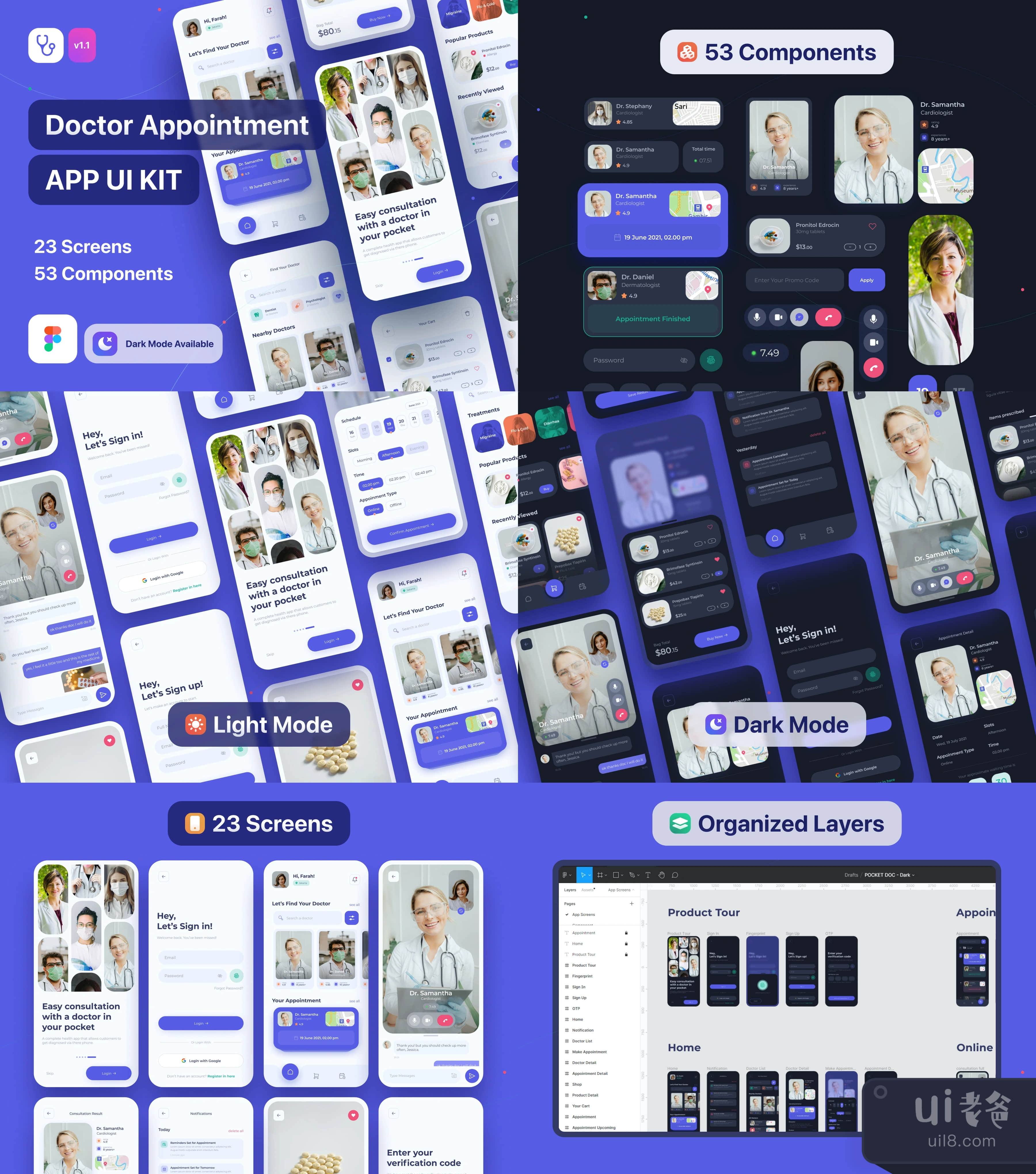 Pocket doc - 在线医生咨询应用UI Kit (Pocket doc - Online D插图