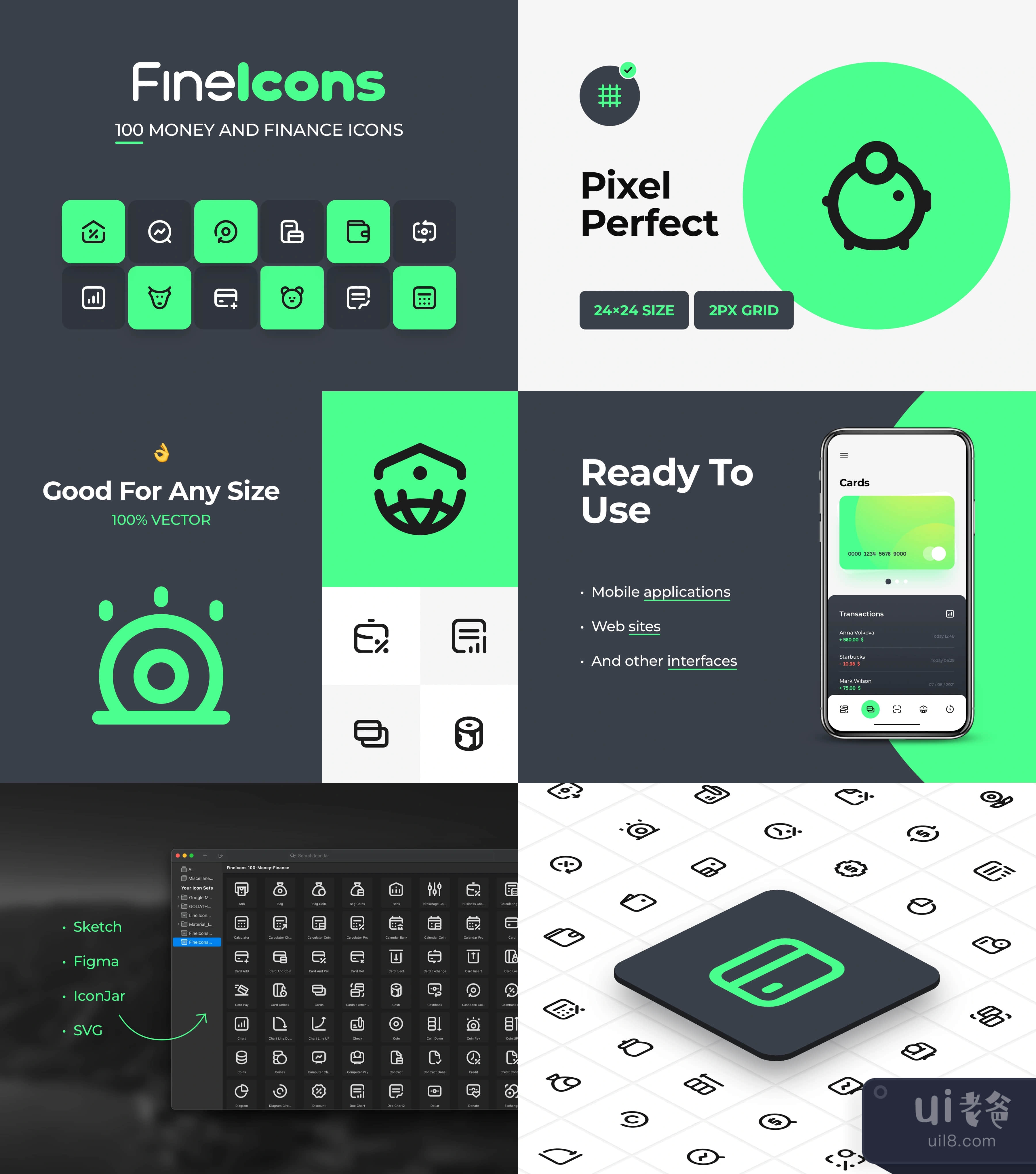 FineIcons货币和金融包 (FineIcons Money and Finance Pack)插图1