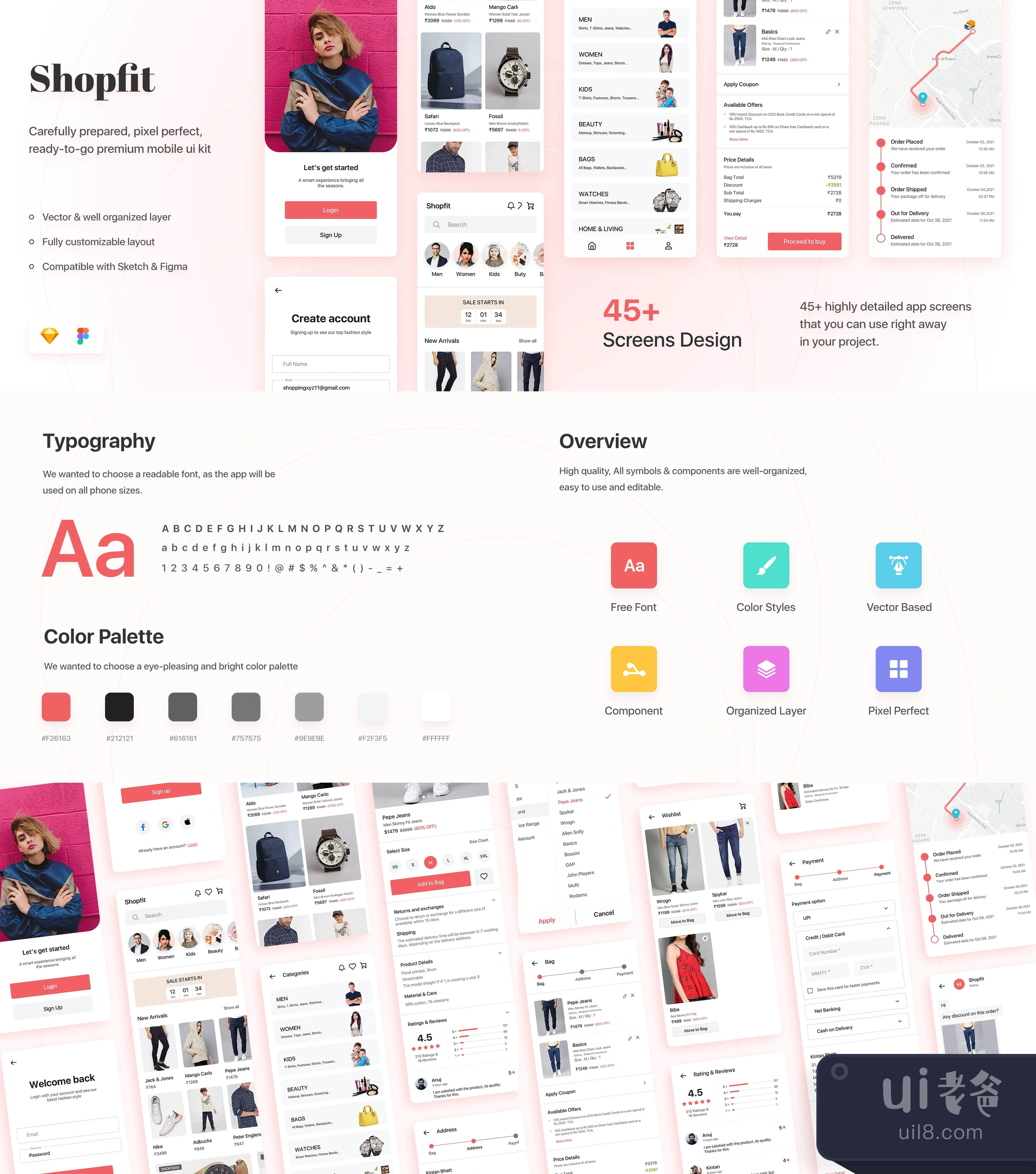 Shopfit - 购物应用UI套件 (Shopfit - Shopping App UI Kit)插图