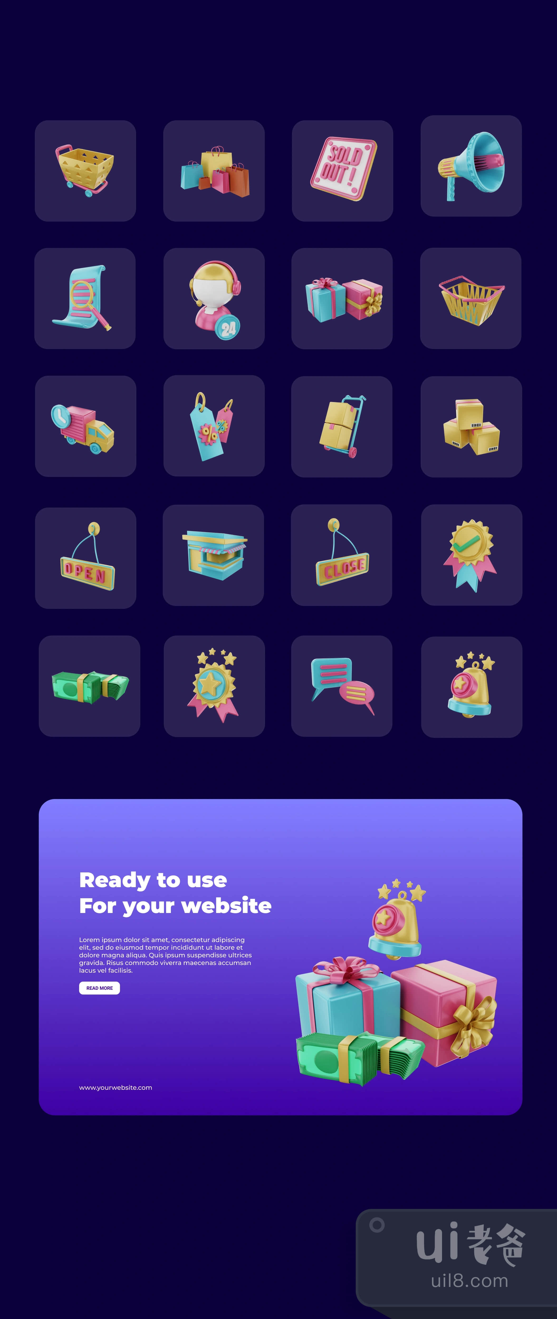 3D图标 电子商务 (3D ICONS ECOMMERCE)插图