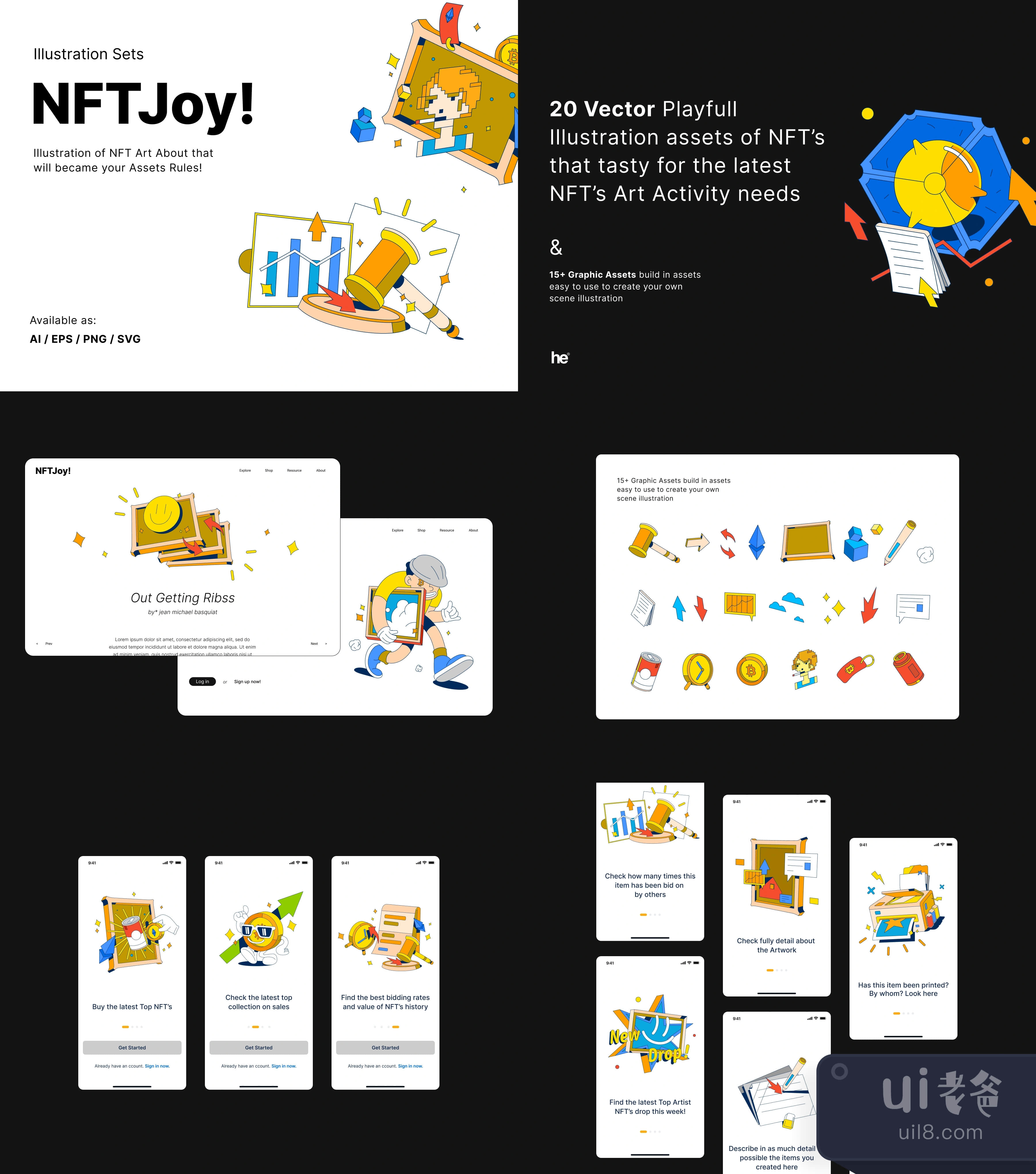 NFTJoy插画集 (NFTJoy Illustration Set)插图