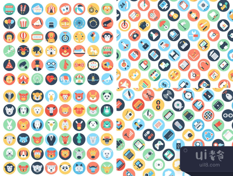 5700多个平面图标 (5700+ Flat Icons)插图