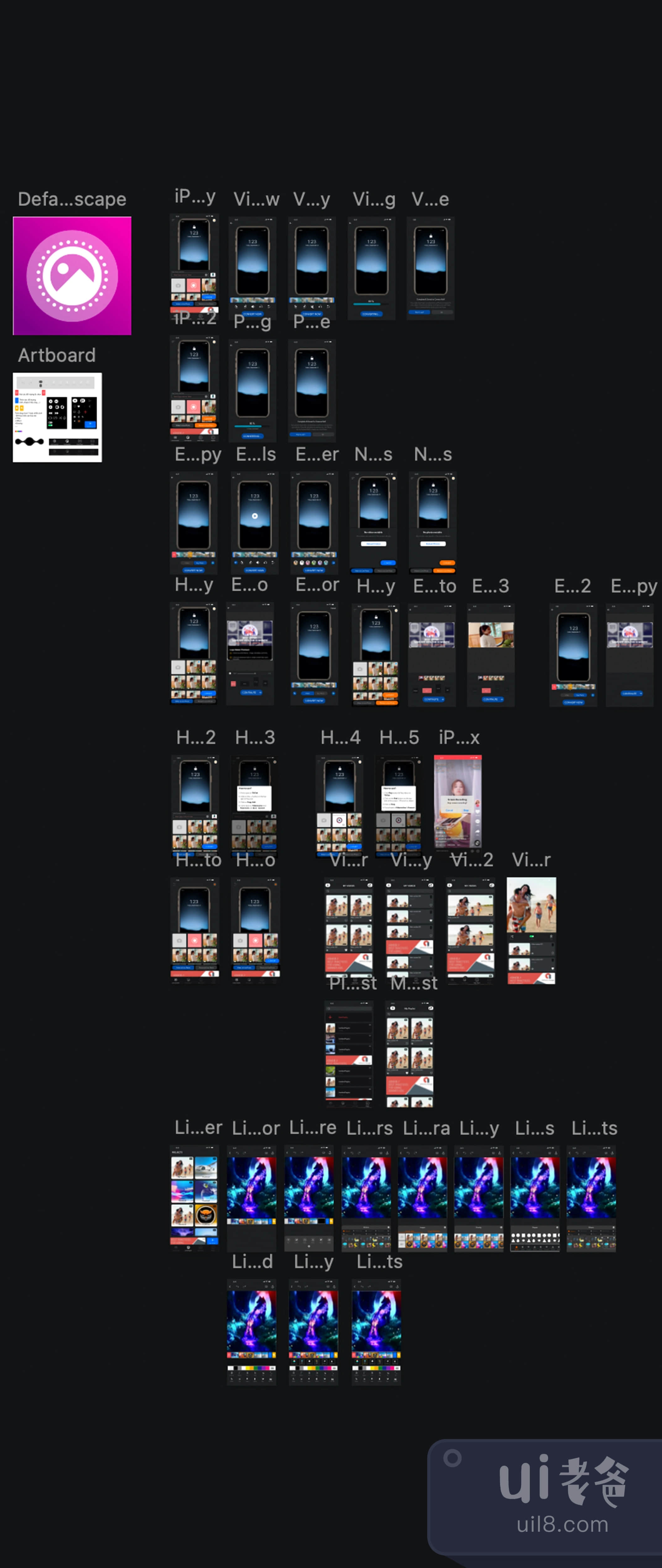 现场照片制作移动应用UI包 (Live Photo Maker Mobile App UI Kit)插图