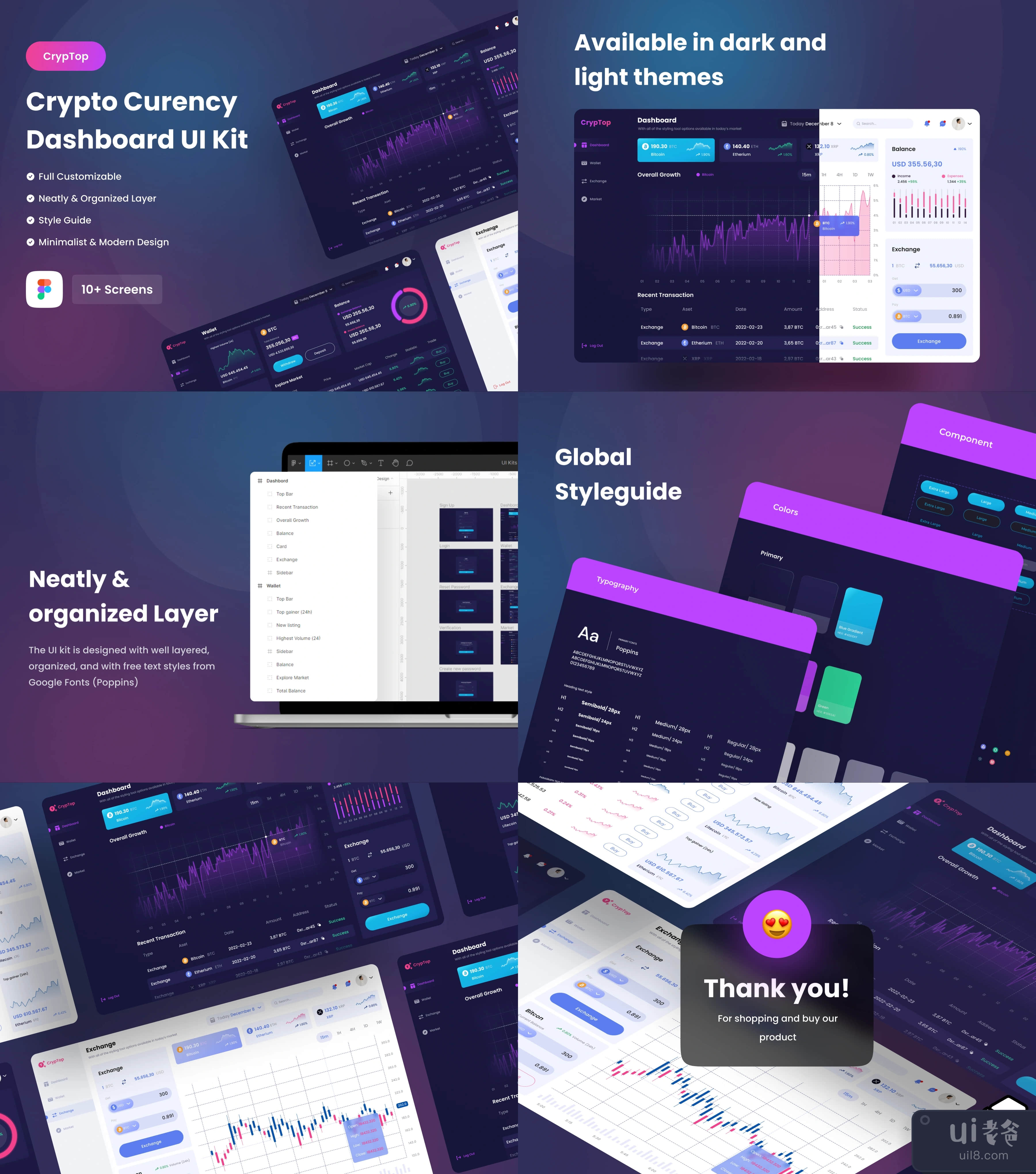 CrypTop - Crypto Curency Dashboard UI Kit (CrypTop - Crypto Curency Dashboard UI Kit)插图1