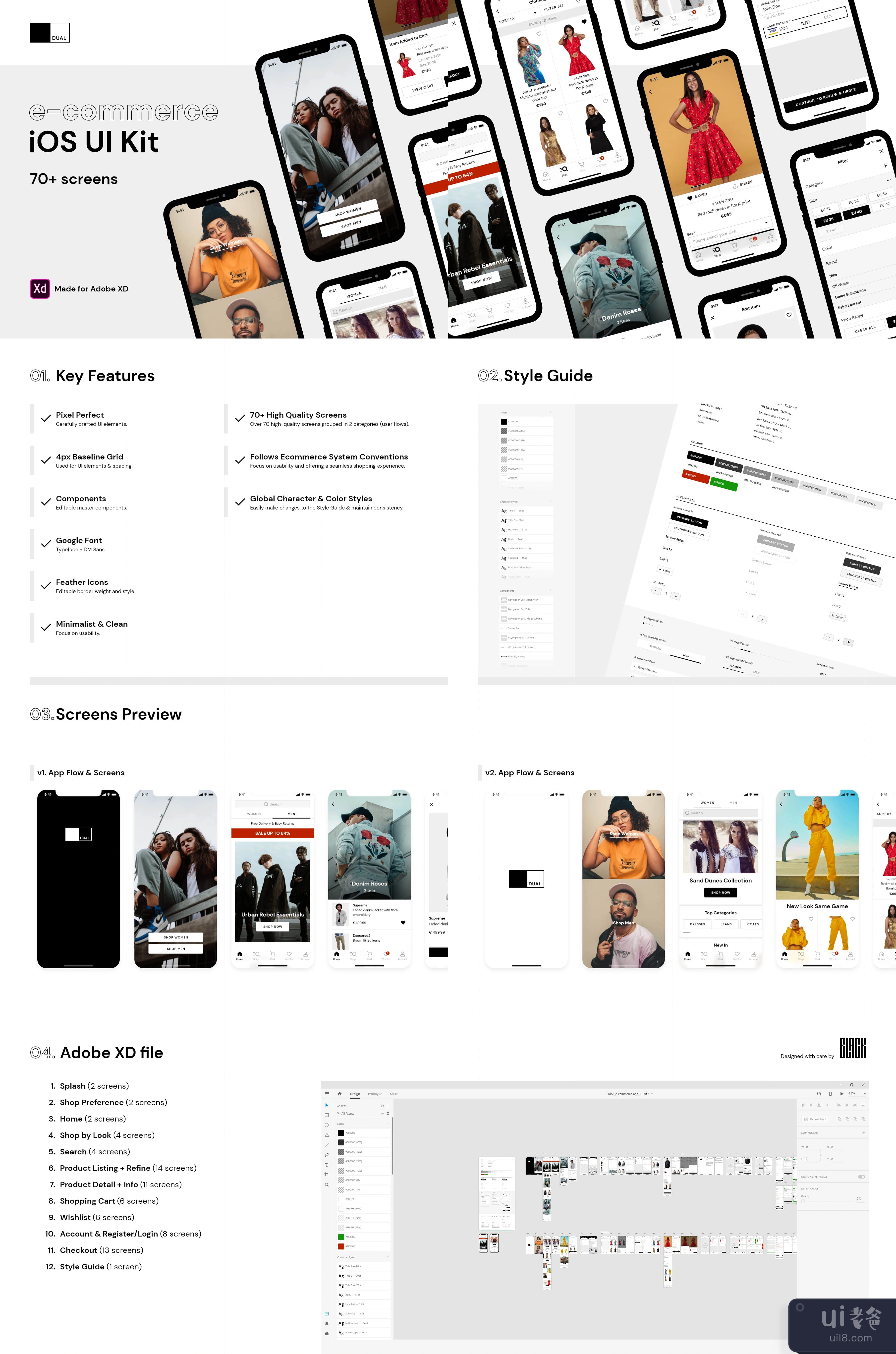 DUAL - 电子商务iOS UI Kit (DUAL — e-commerce iOS UI Kit)插图