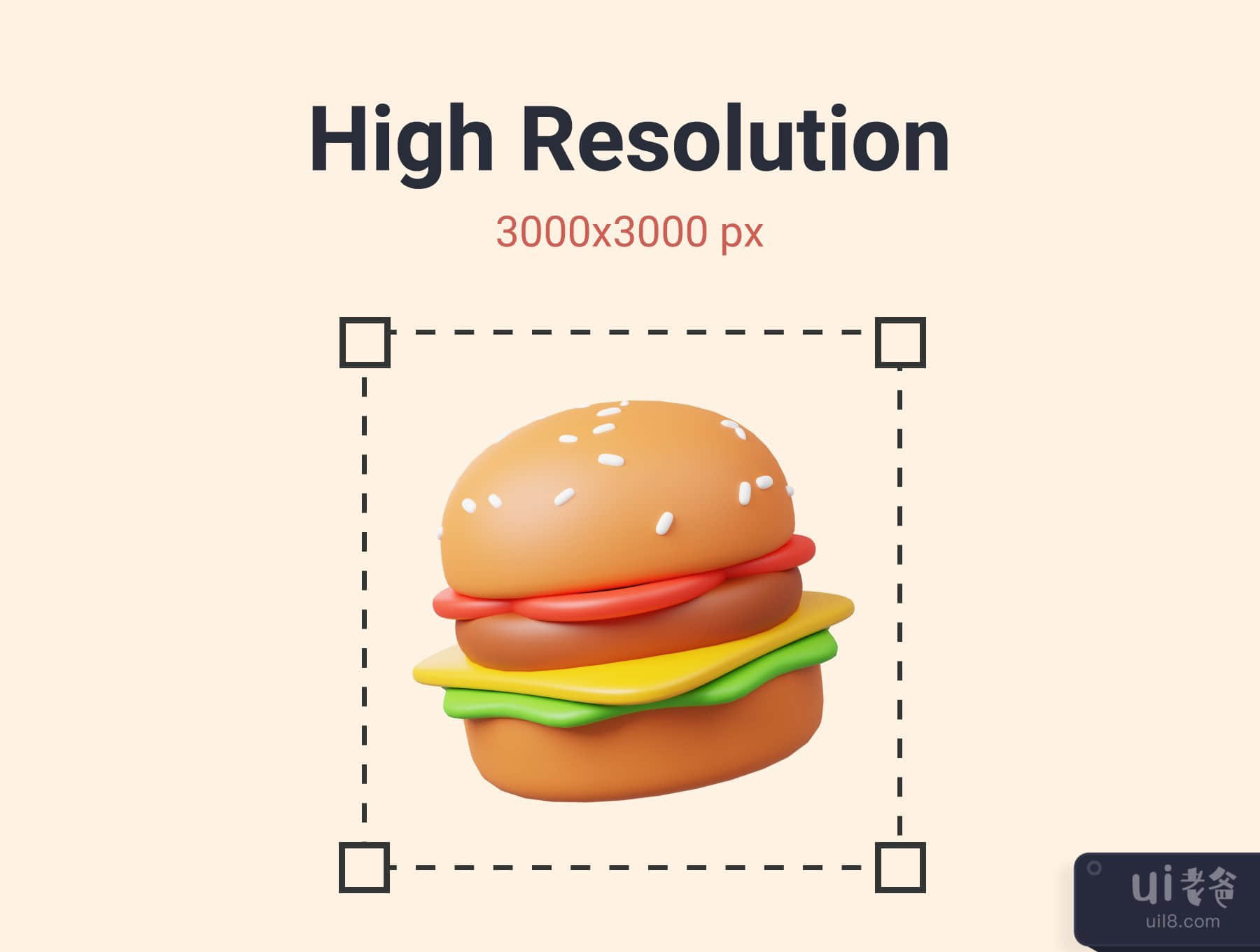 食品和饮料3D图标包 (Food and Drink 3D Icon Pack)插图1