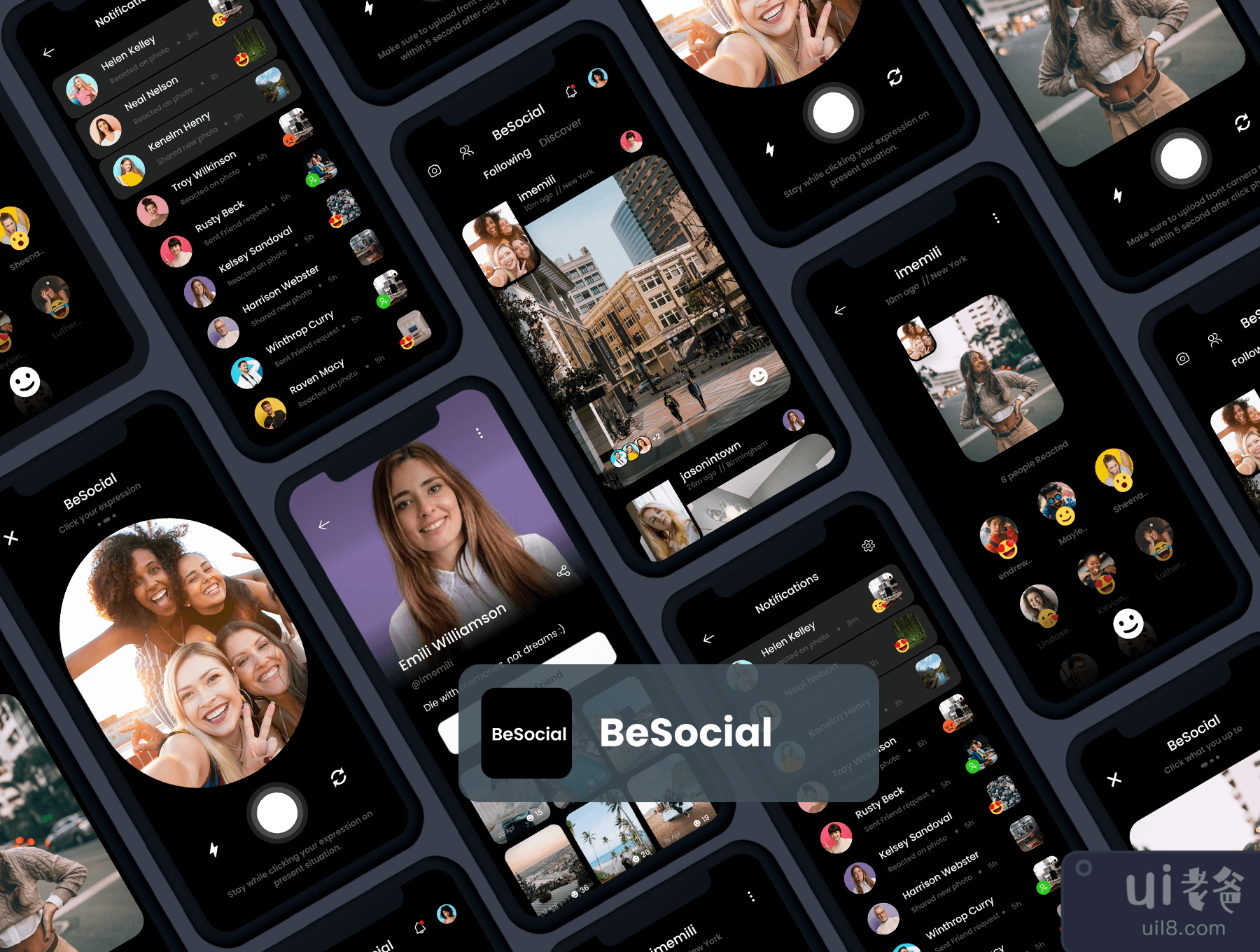BeSocial媒体照片分享应用程序 (BeSocial Media Photo Sharing App)插图4