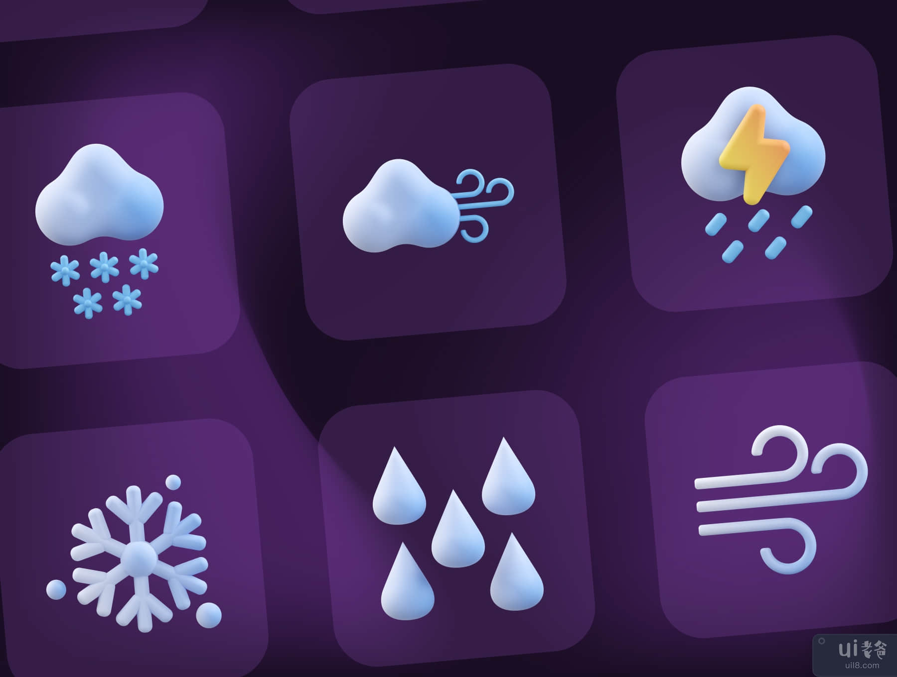 天气 3D 图标 (Weather 3D Icon)插图1