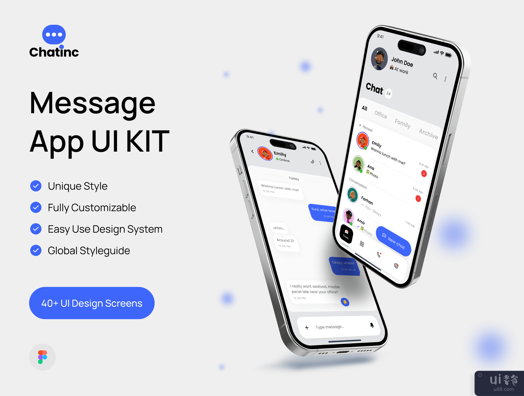 Chatinc - 消息应用程序用户界面工具包 (Chatinc - Message App UI KIT)插图7