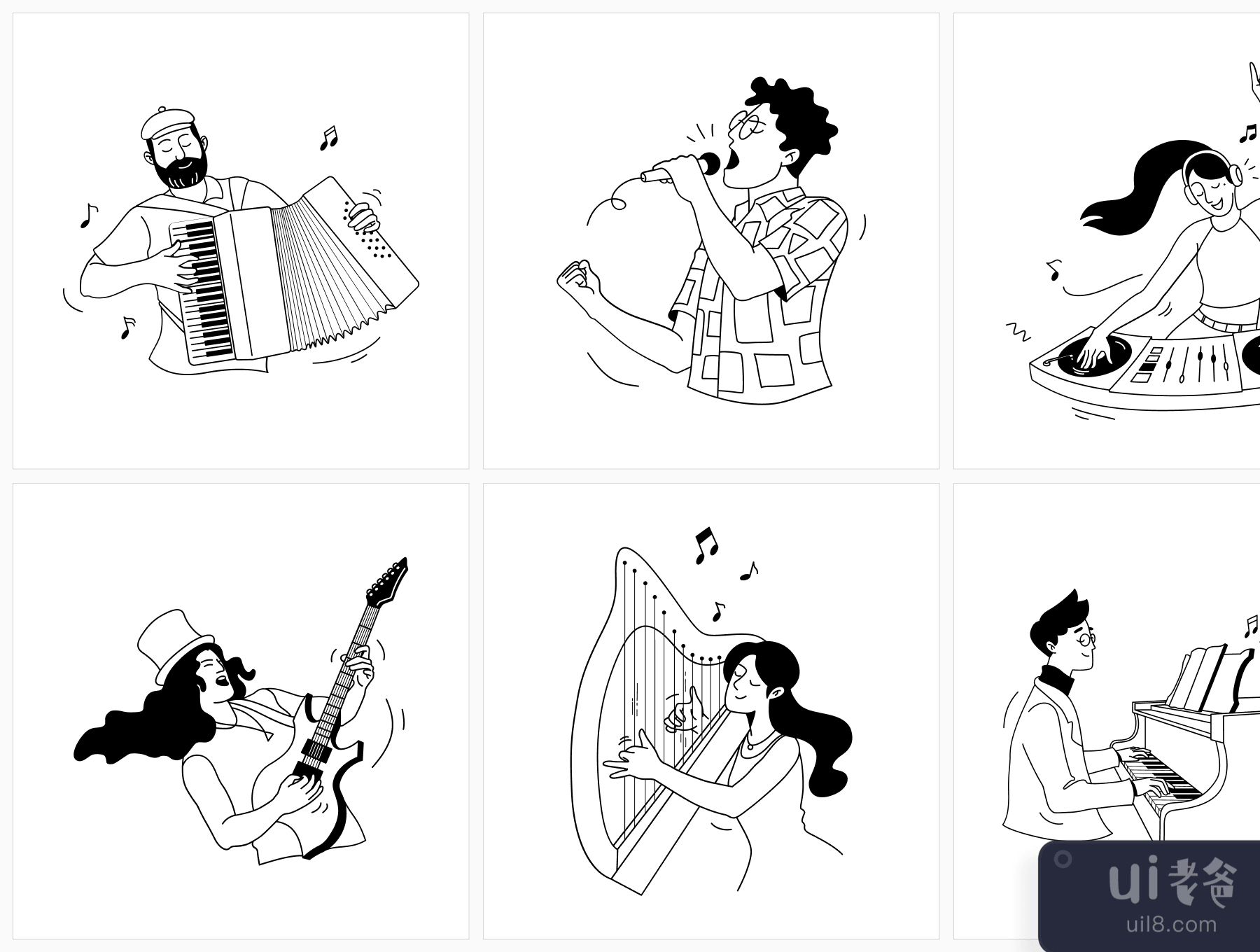 Musicy - 艺术家 - 音乐家插图 (Musicy - Artist - Musician Illustrations)插图6