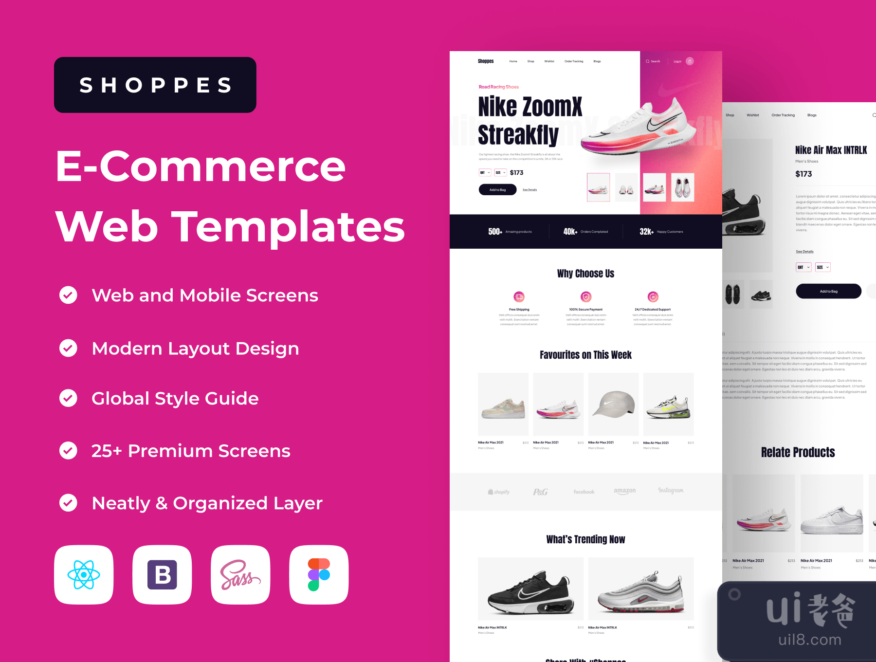 Shoppes – 电子商务网站模板 (Shoppes – E-Commerce Web Templates)插图3