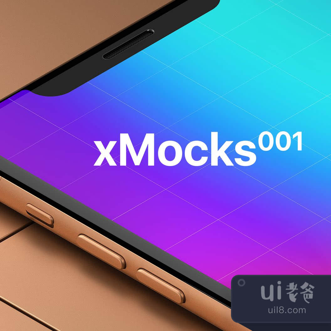 8K iPhone X模型 xMocks 001 (8K iPhone X Mockup  xMoc插图1