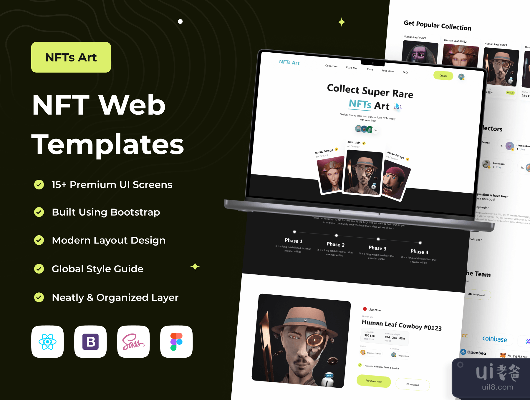 NFTs艺术 - NFT网页模板 (NFTs Art - NFT Web Templates)插图