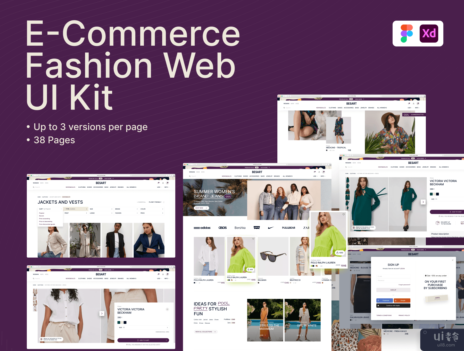 电子商务 Web UI 工具包（38 页） (E-Commerce Web UI Kit (38 pages))插图5