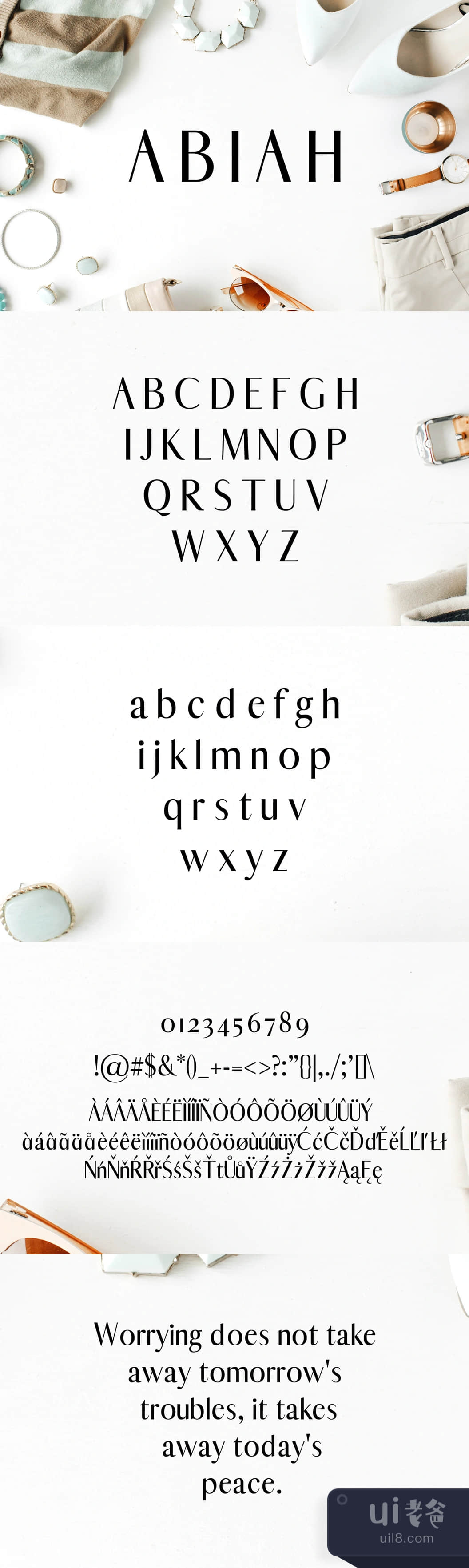 Abiah无衬线字体 (Abiah Sans Serif Typeface)插图1