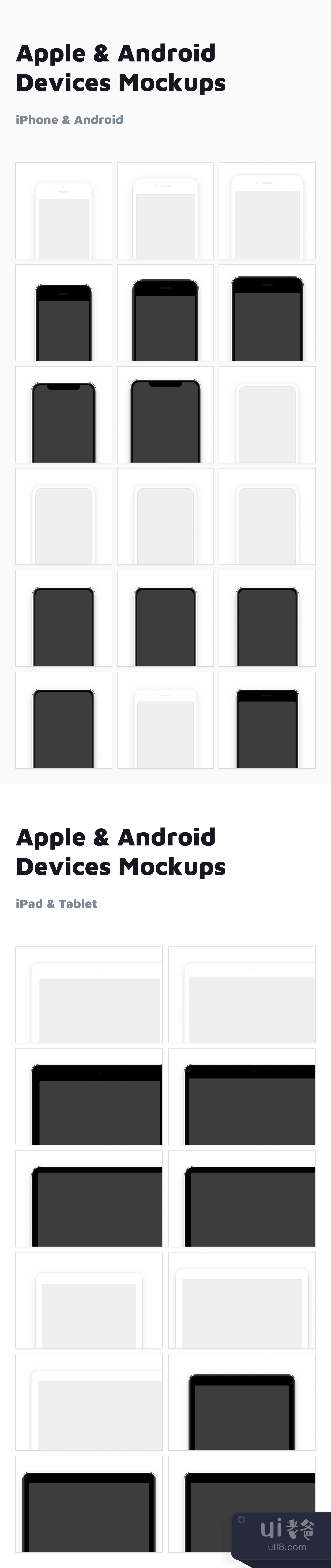 苹果安卓设备模拟图 (Apple  Android Devices Mockups)插图