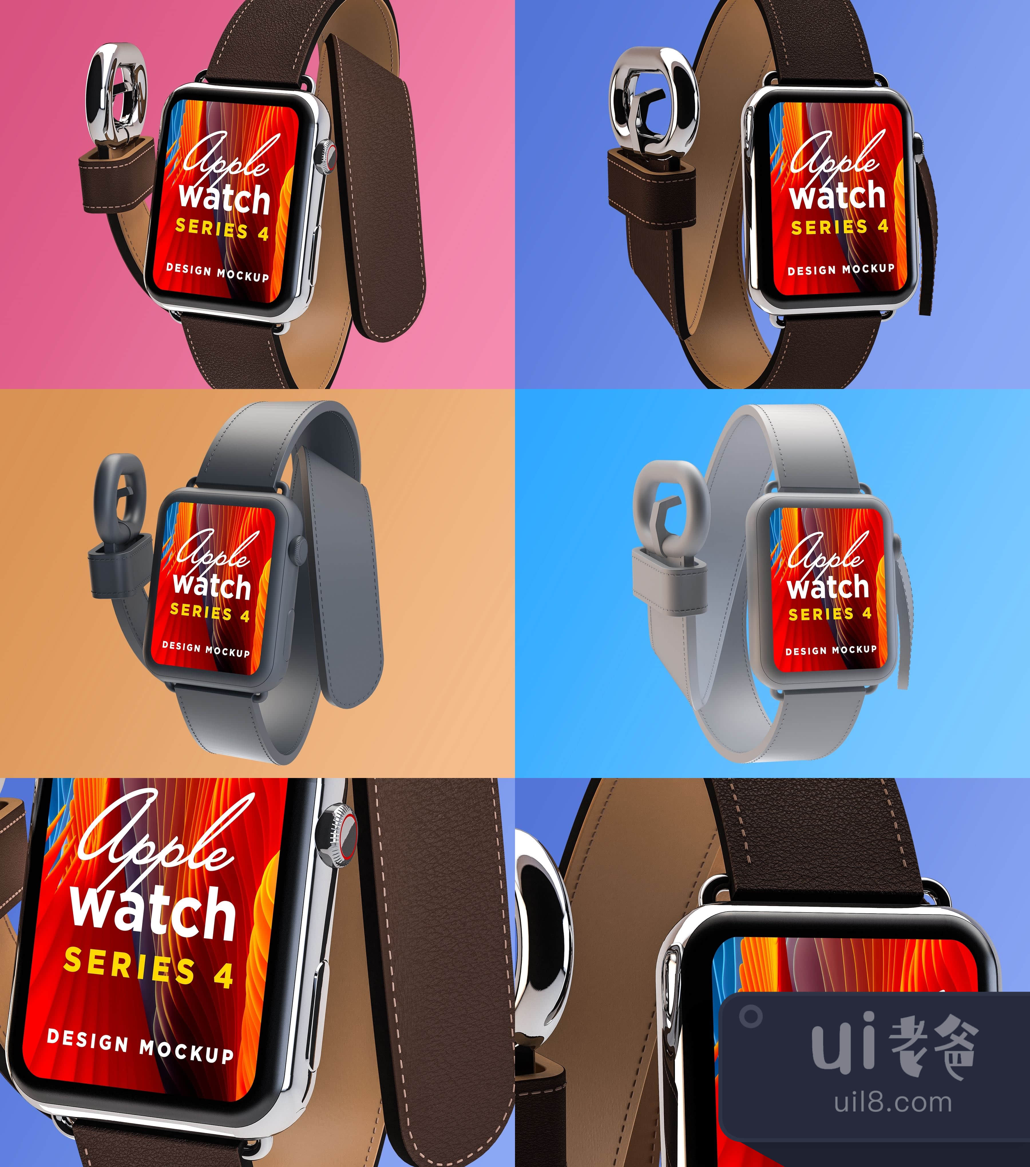 Apple Watch Series 4 Mockup 01 (Apple Watch Series插图1