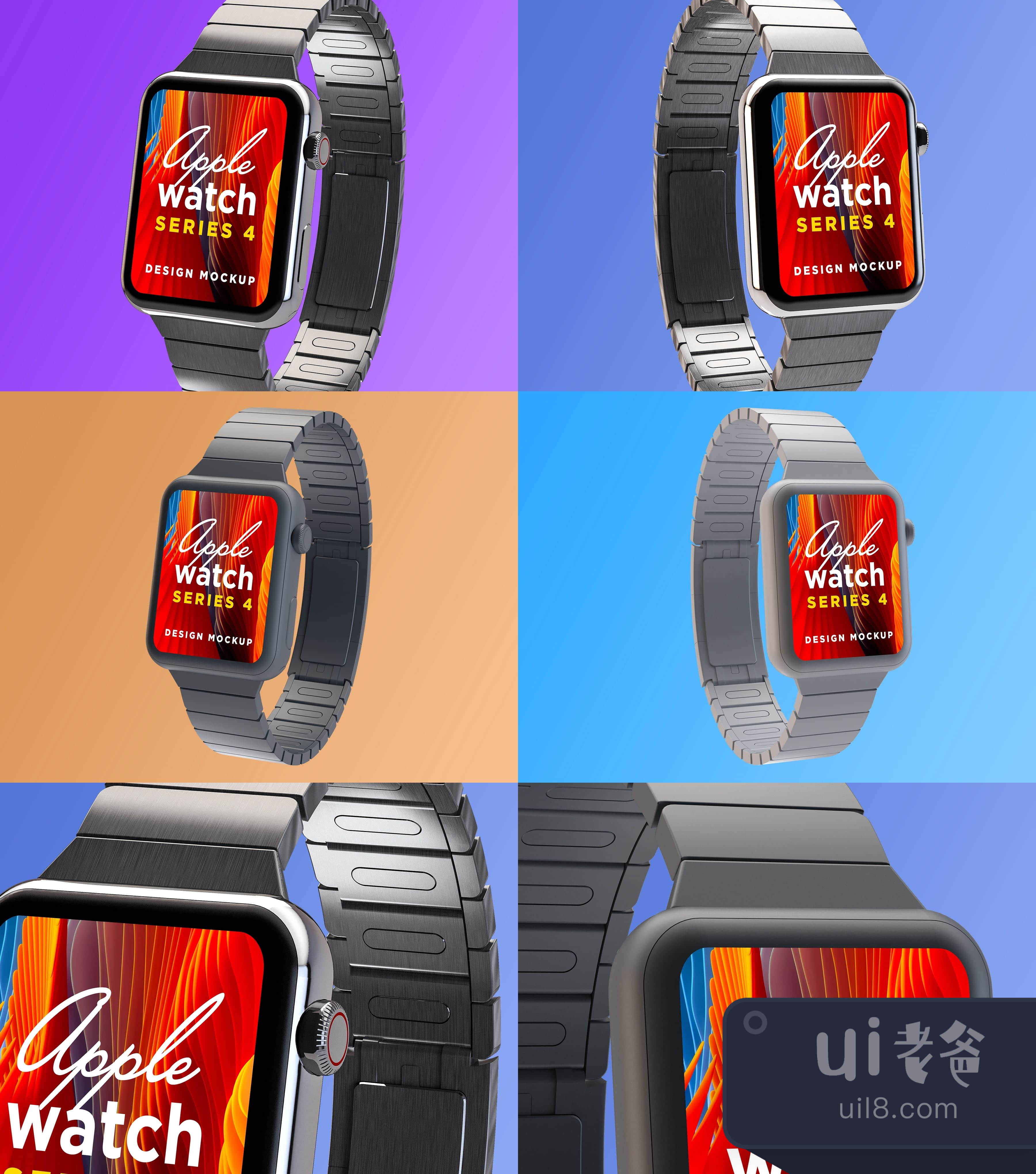 苹果手表4系列模拟图02 (Apple Watch Series 4 Mockup 02)插图