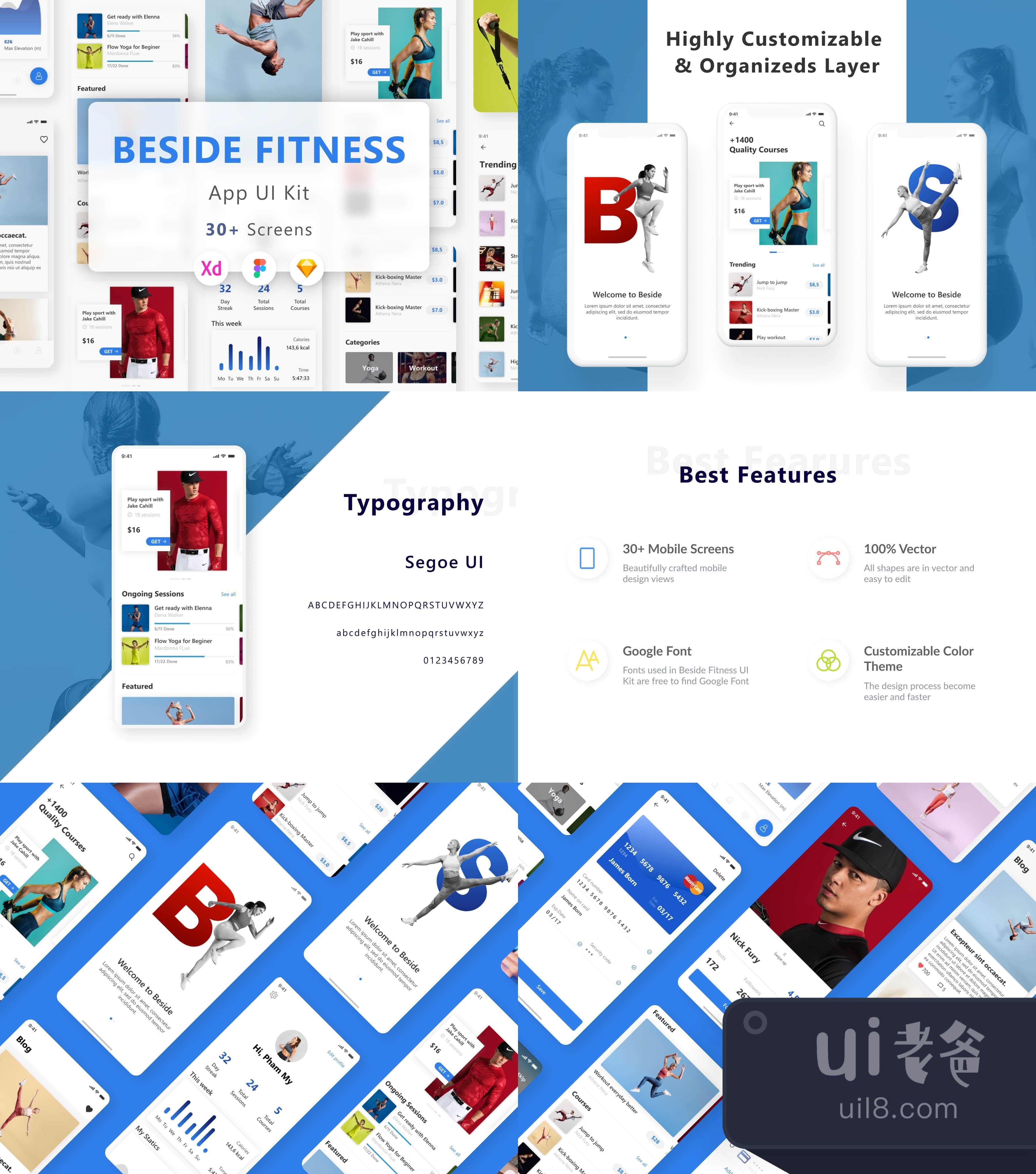 BESIDE - Fitness App UI Kit (BESIDE - Fitness App插图1
