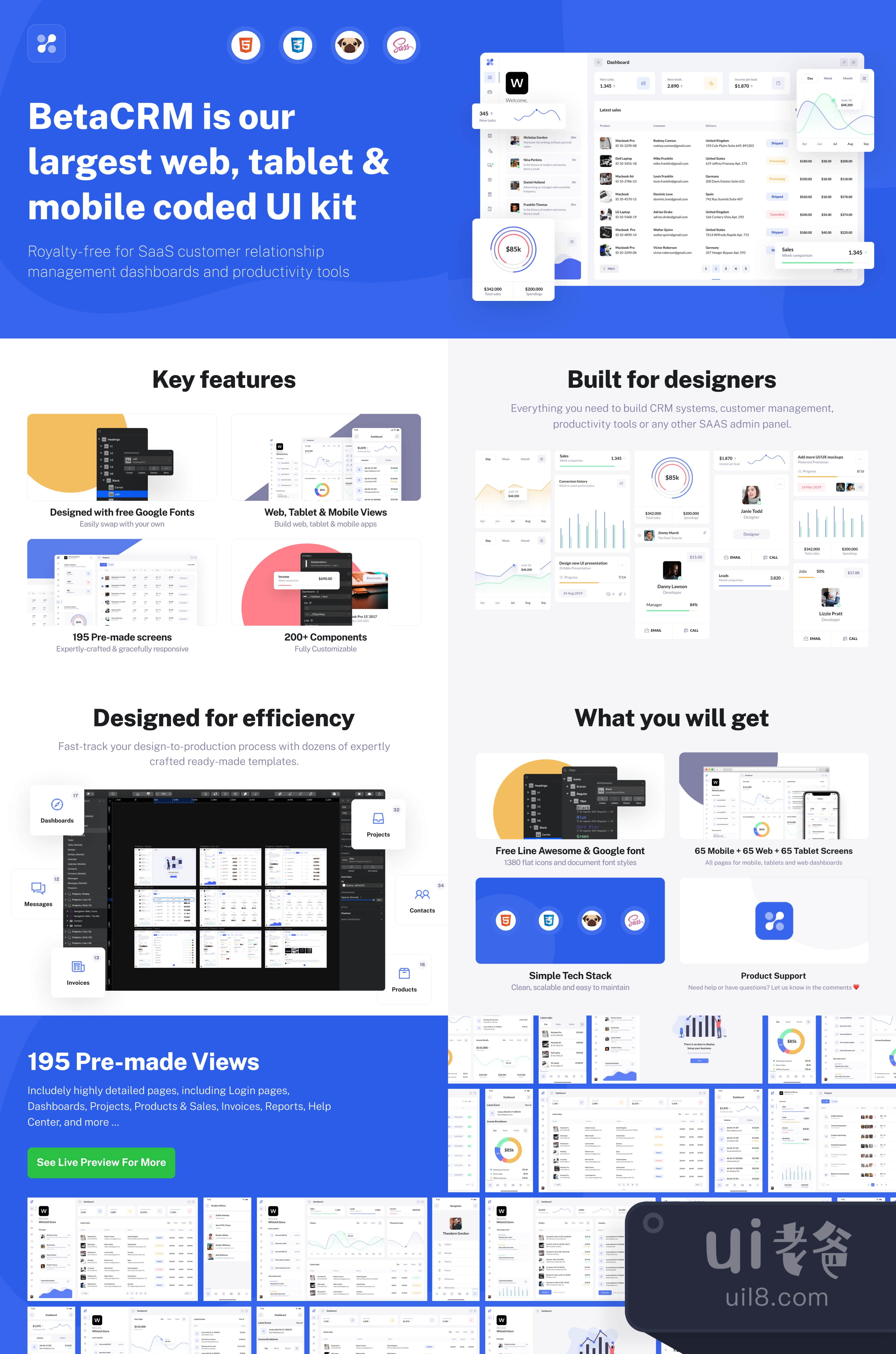 BetaCRM HTML模板 (BetaCRM HTML Templates)插图