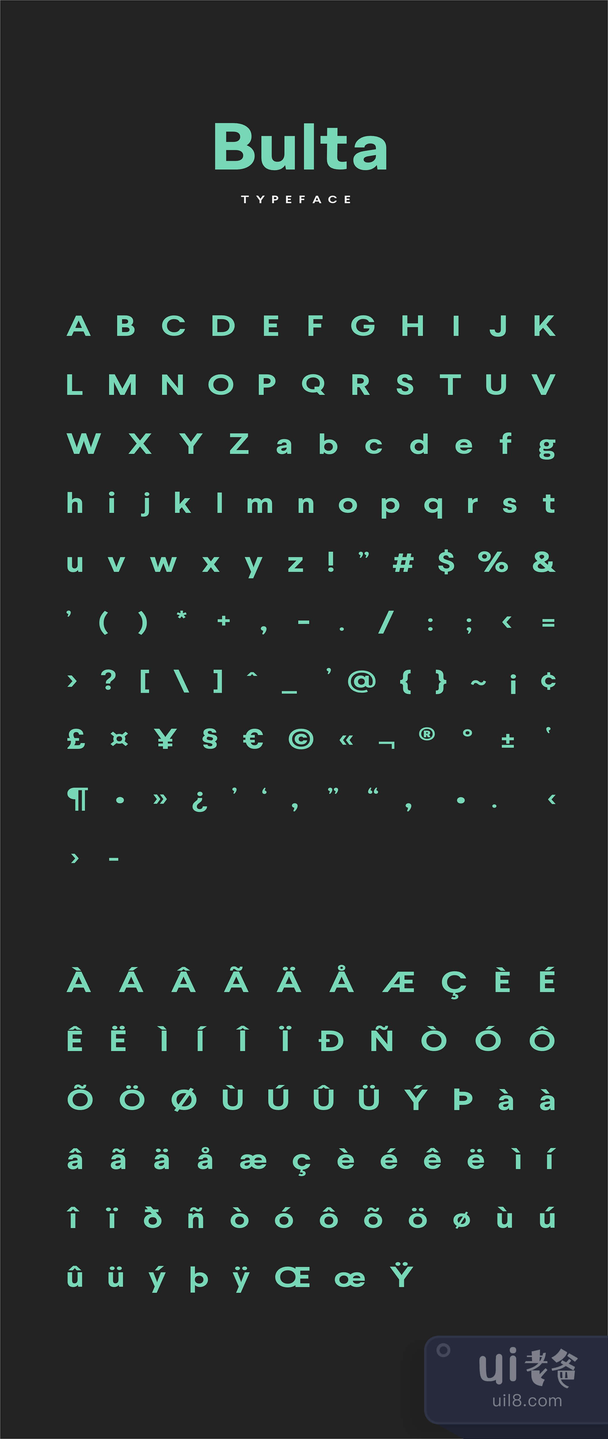 布尔塔字体 (Bulta Typeface)插图