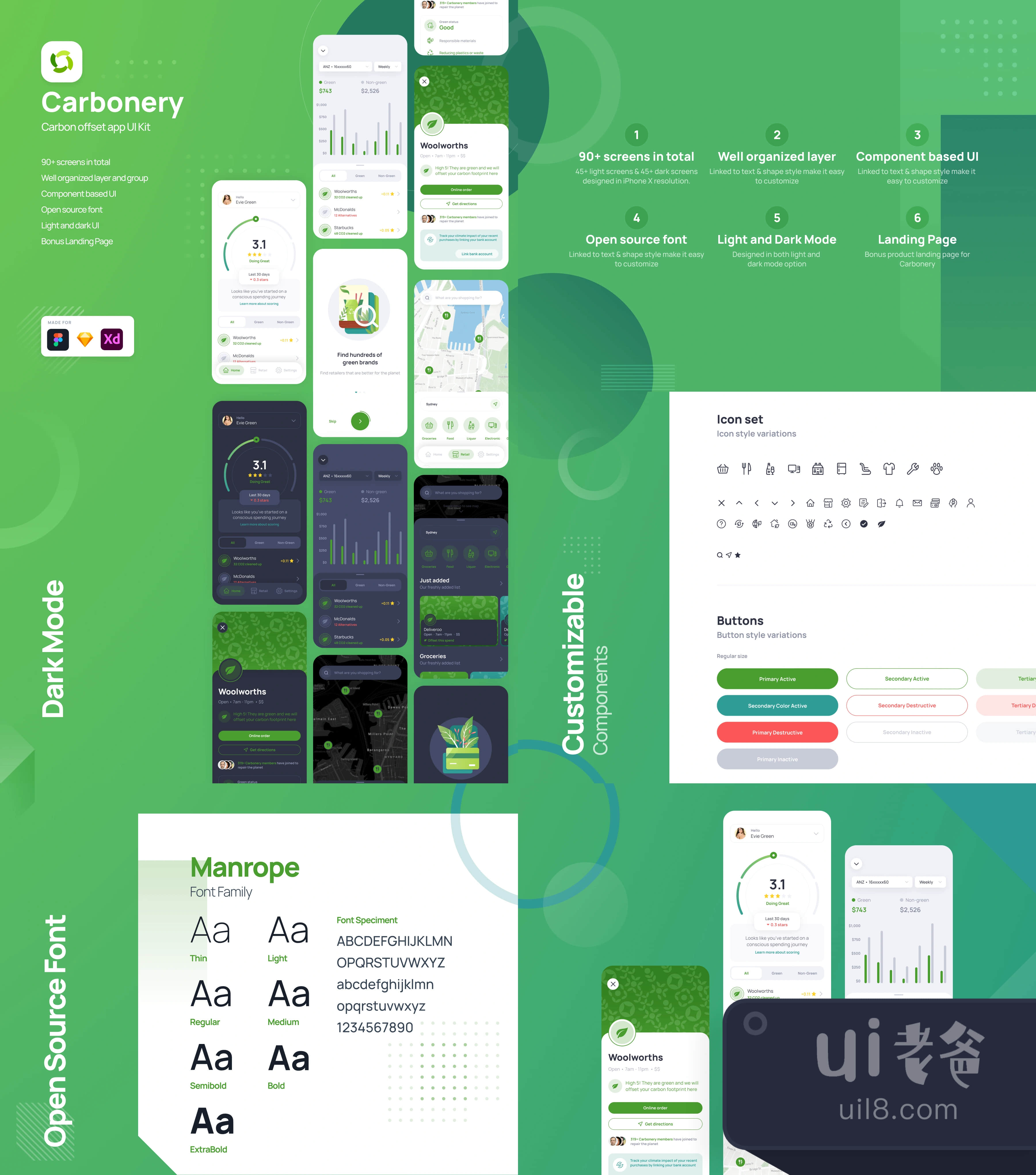 绿色主题App设计插图1