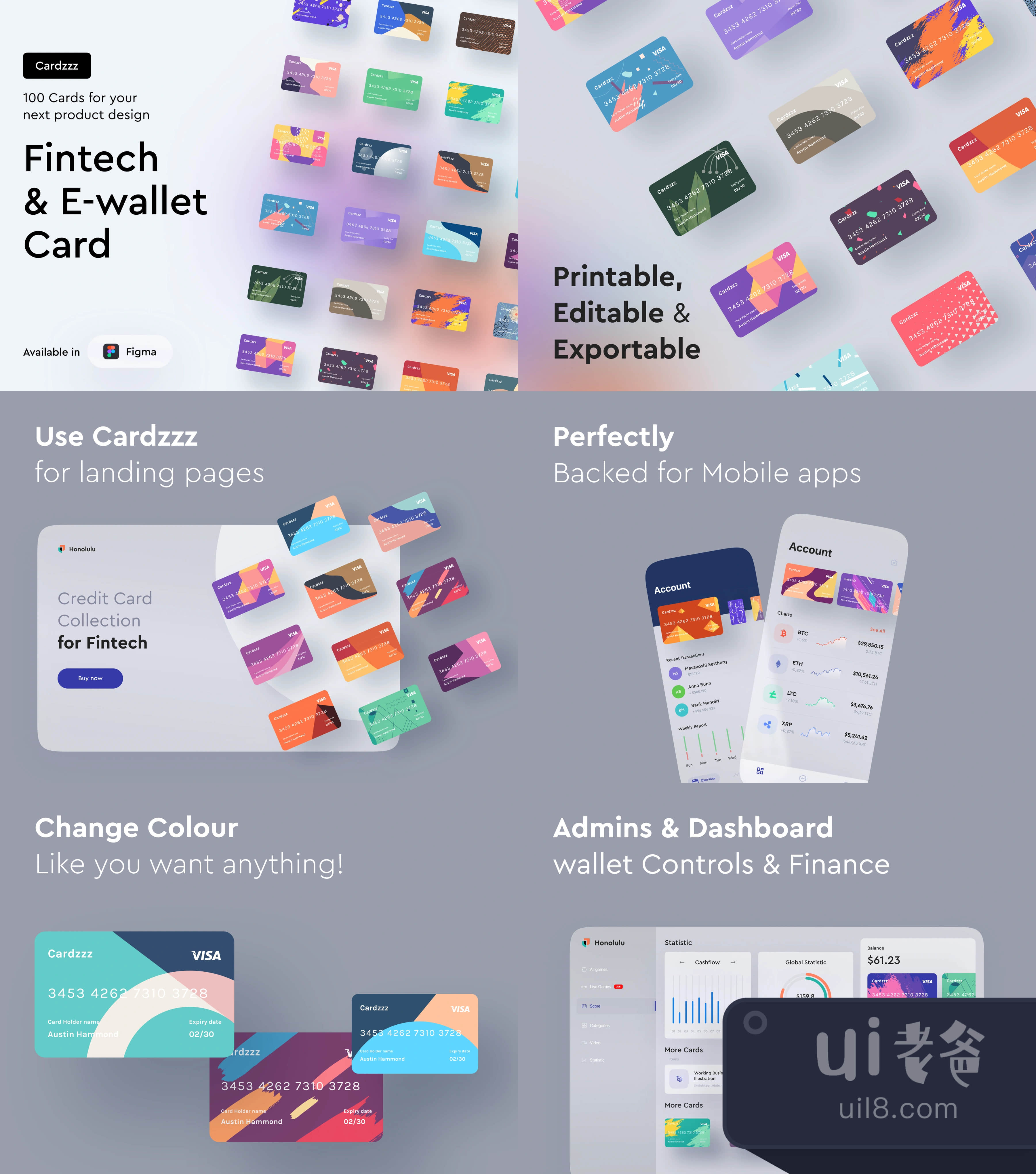 Cardzzz 银行卡信用卡模型图插图