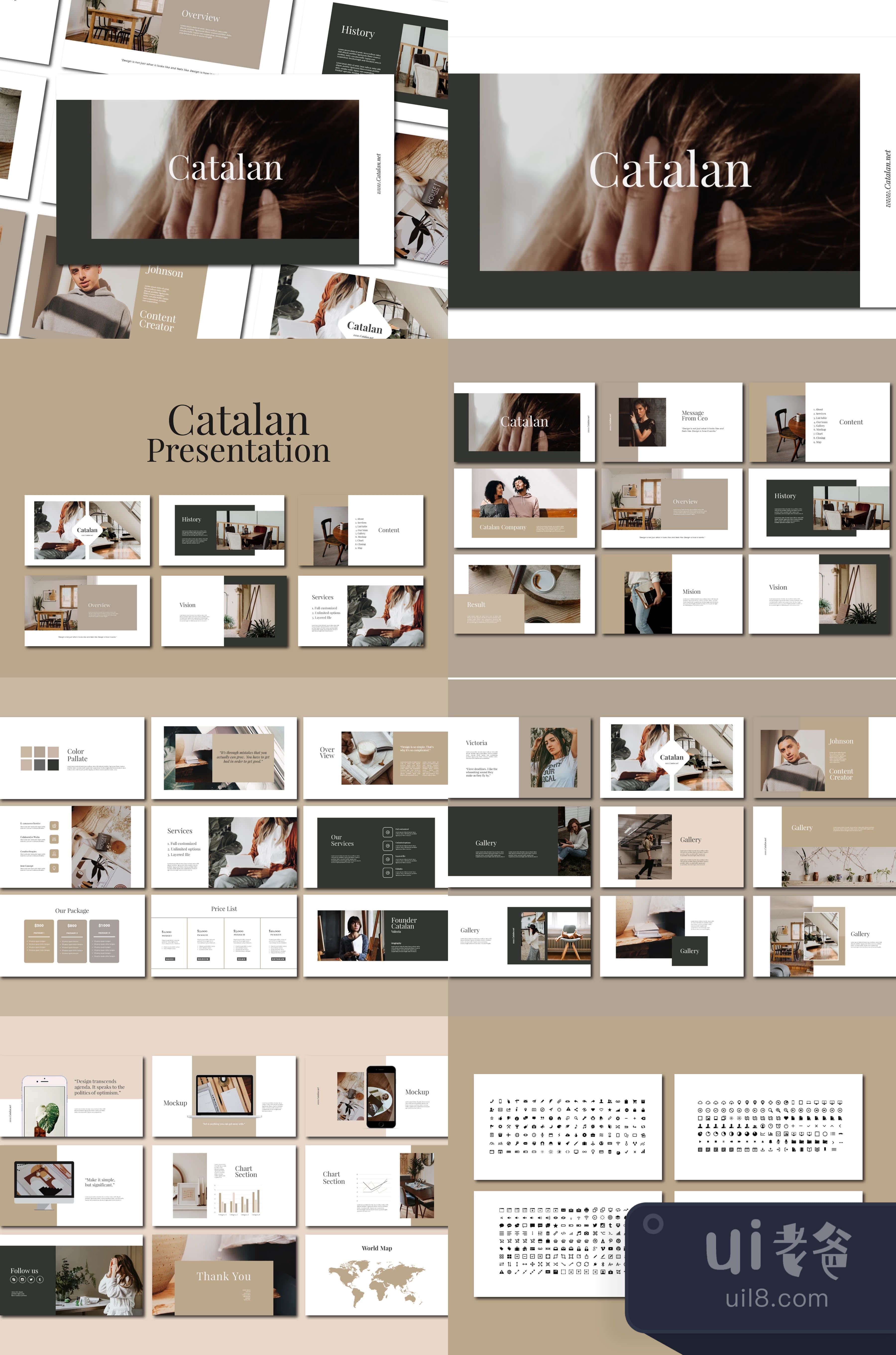 加泰罗尼亚语 - PowerPoint模板 (Catalan - PowerPoint Templa插图