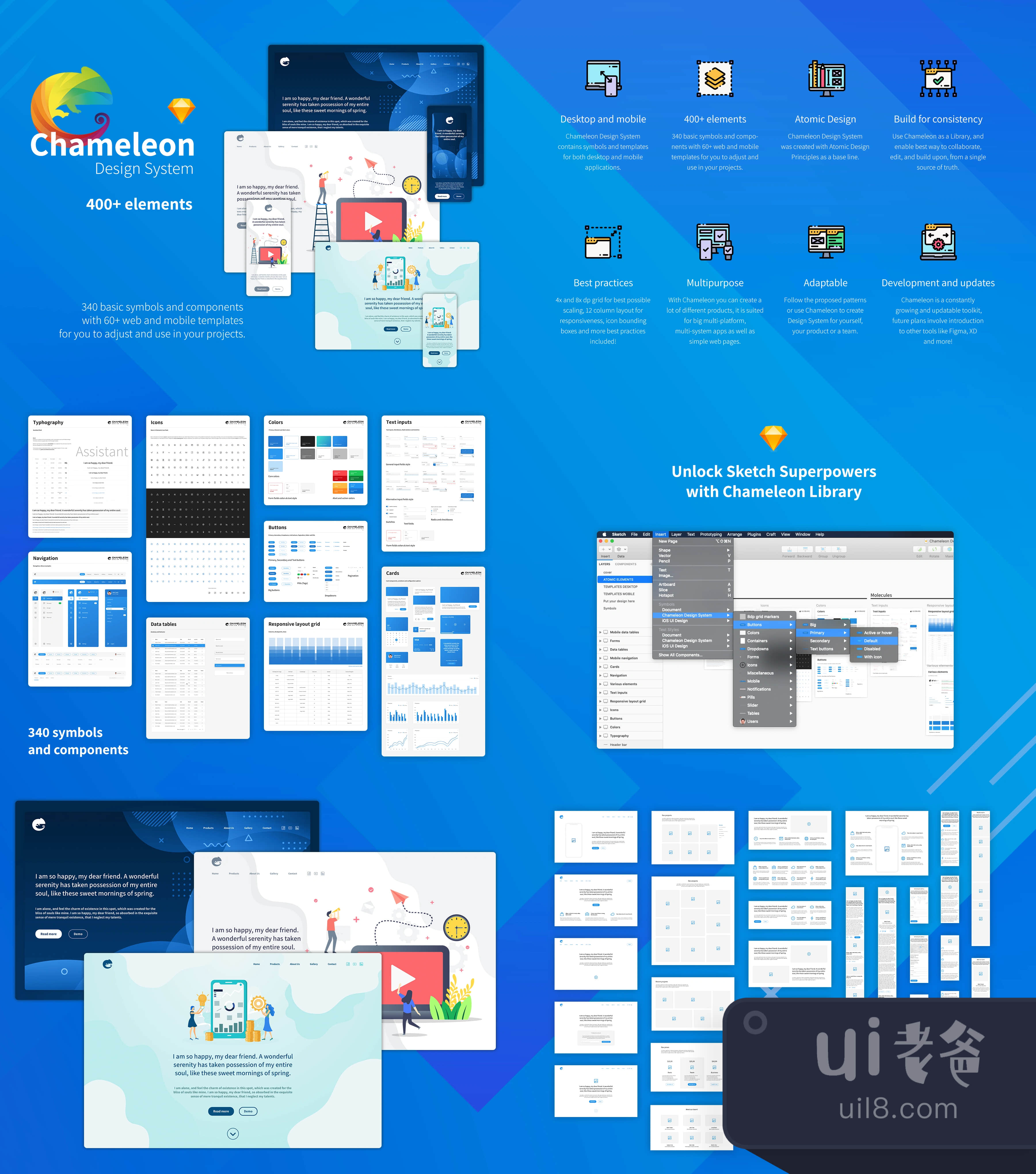 Sketch的变色龙设计系统 (Chameleon Design System for Sketch插图1