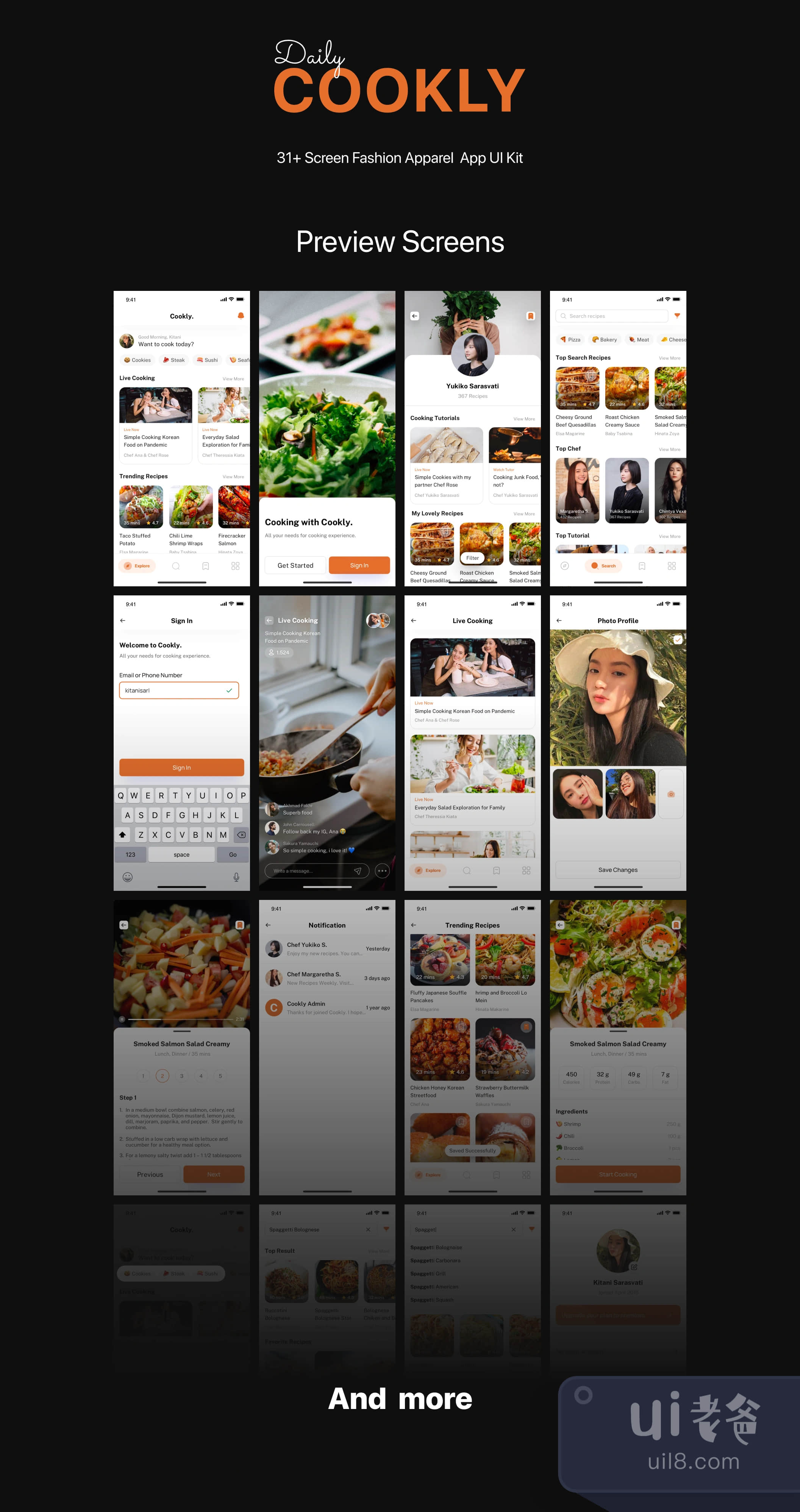 Cookly 烹饪食谱App设计插图