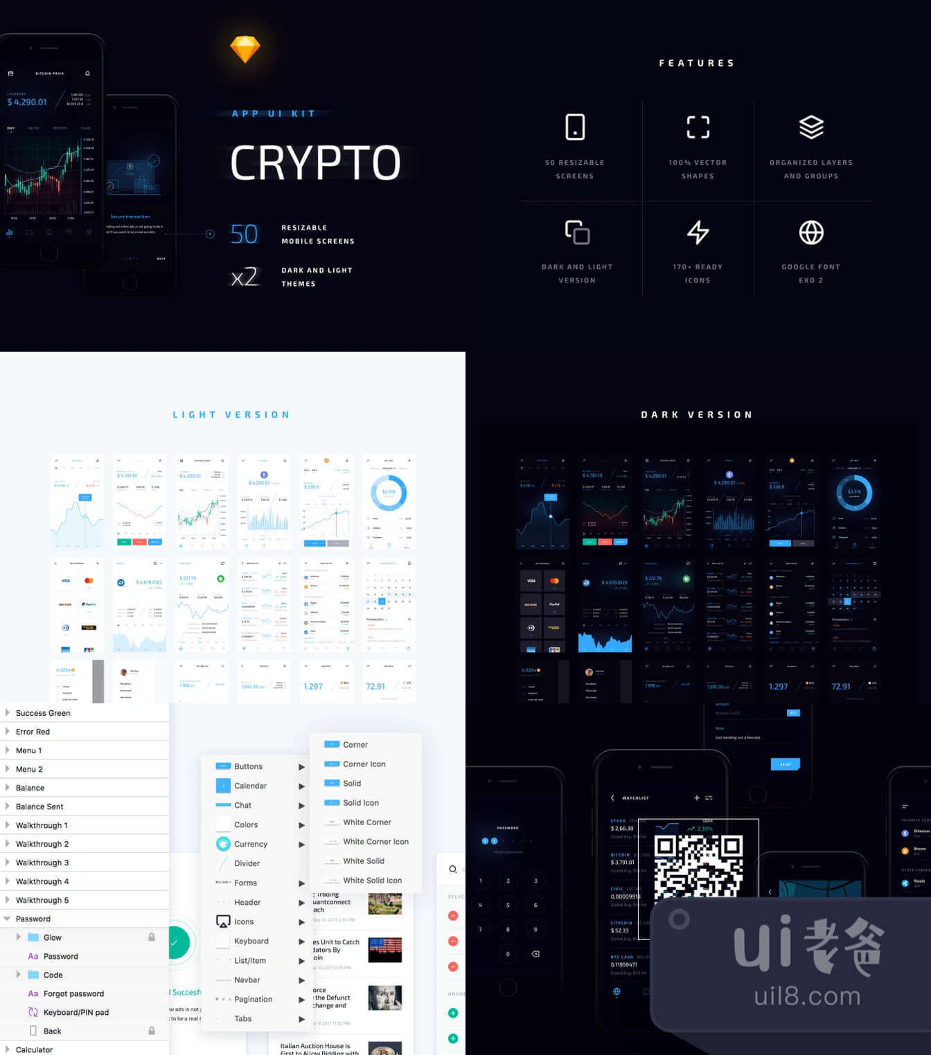 加密货币移动UI包 (Crypto Mobile UI Kit)插图1