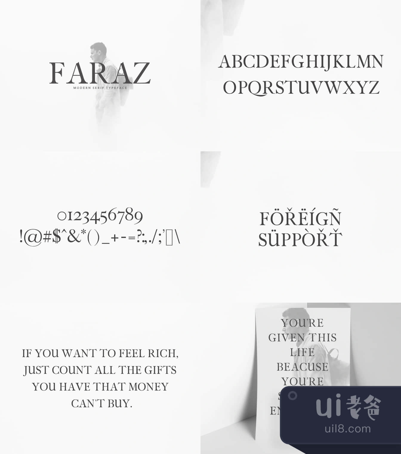 法拉兹现代塞夫字体 (Faraz Modern Serif)插图