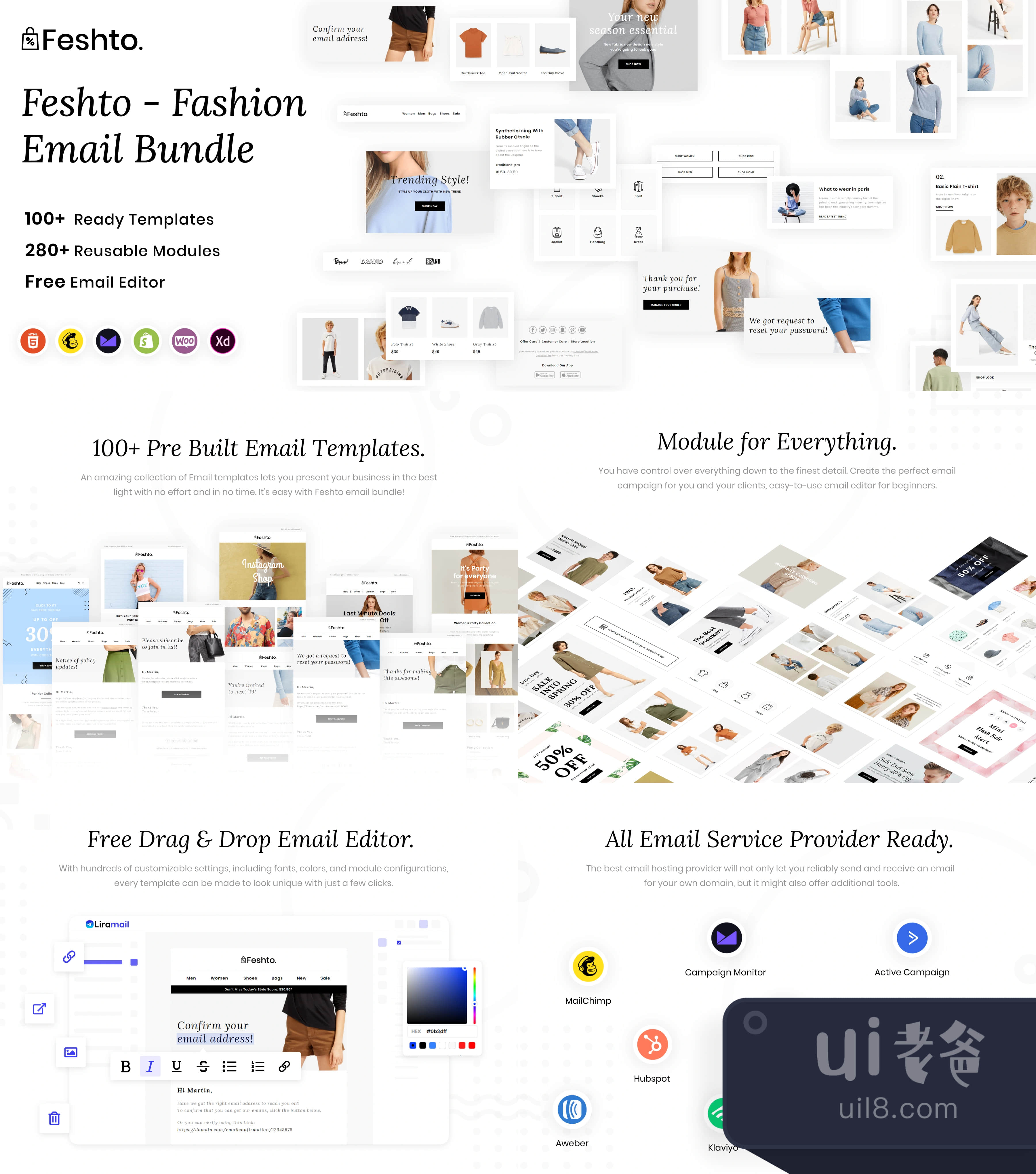 Feshto - 时尚电子邮件包 (Feshto - Fashion Email Bundle)插图