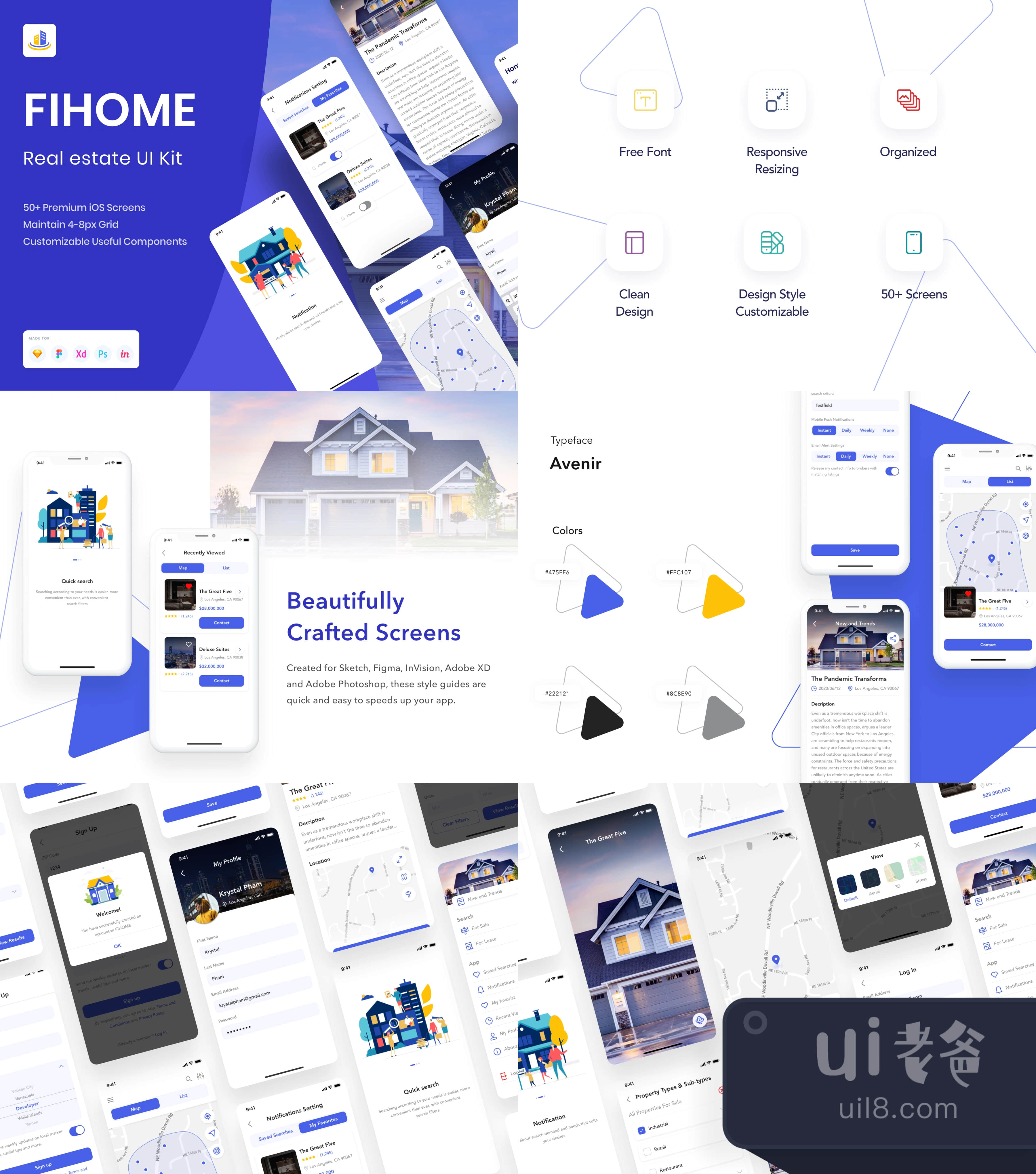 FiHome - 房产租赁销售App设计插图1