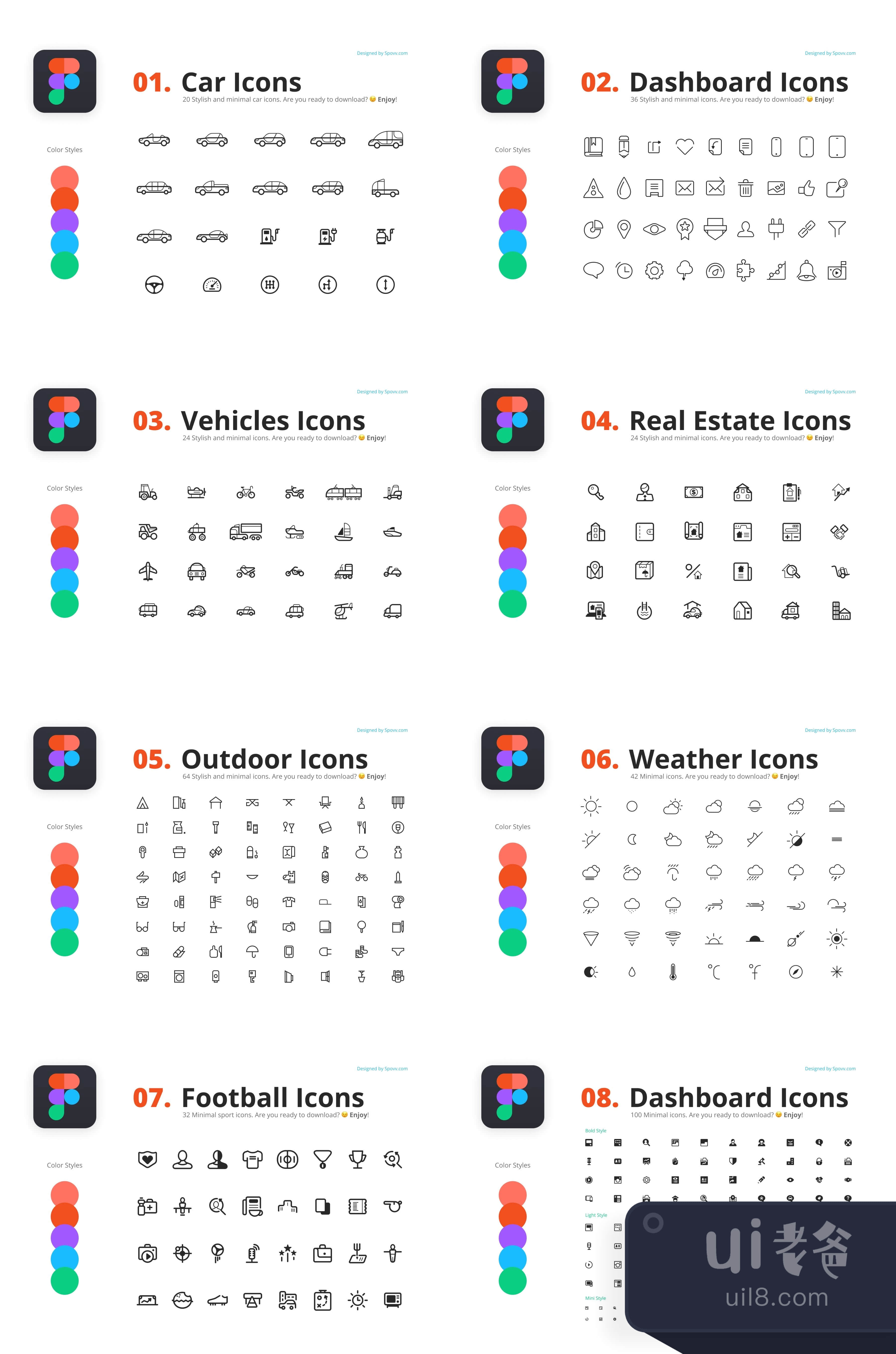 Figma 图标库 Figma Icon Library 高质量免费ui设计素材下载 Ui老爸