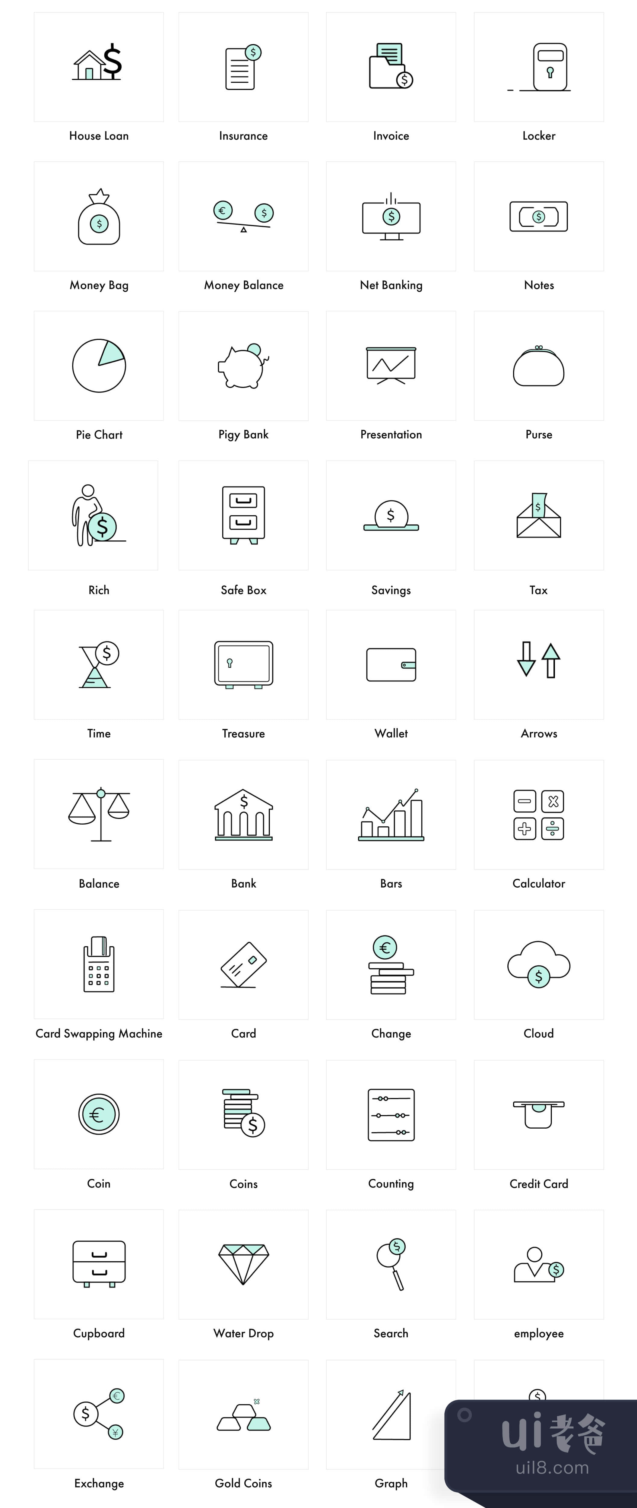 金融图标 (Finance Icons)插图