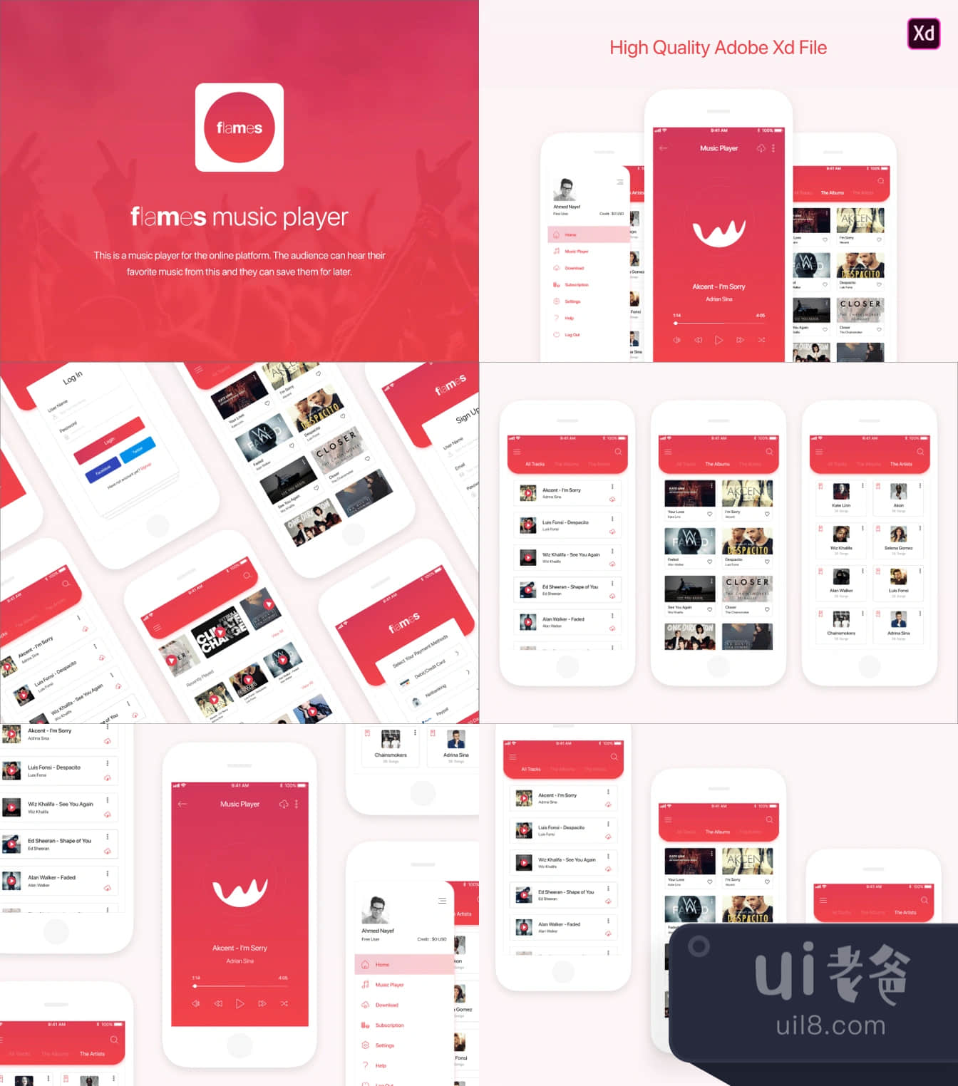 火焰iOS Ui Kit (Flames iOS Ui Kit)插图