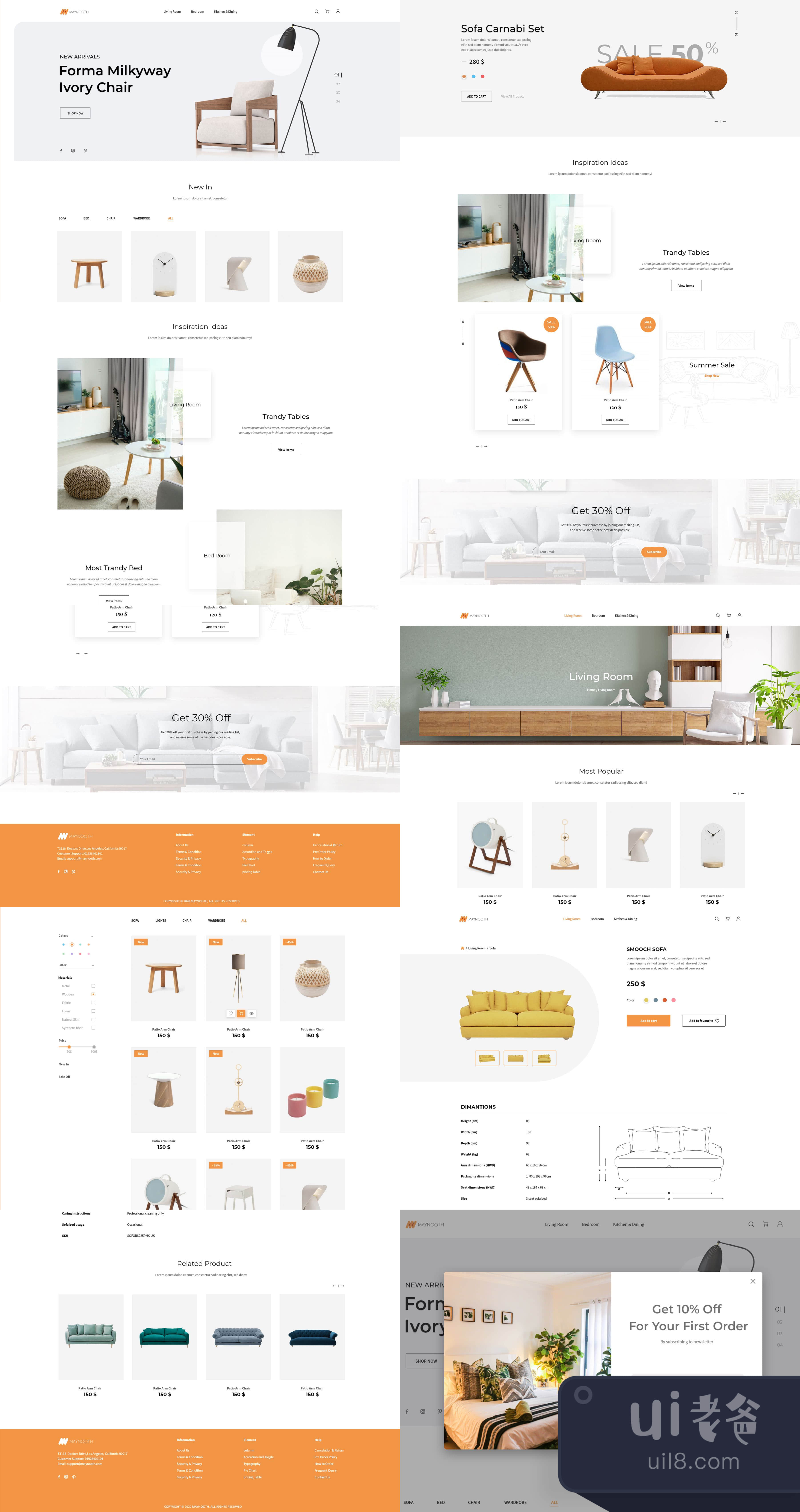家具电商网站设计模板插图1