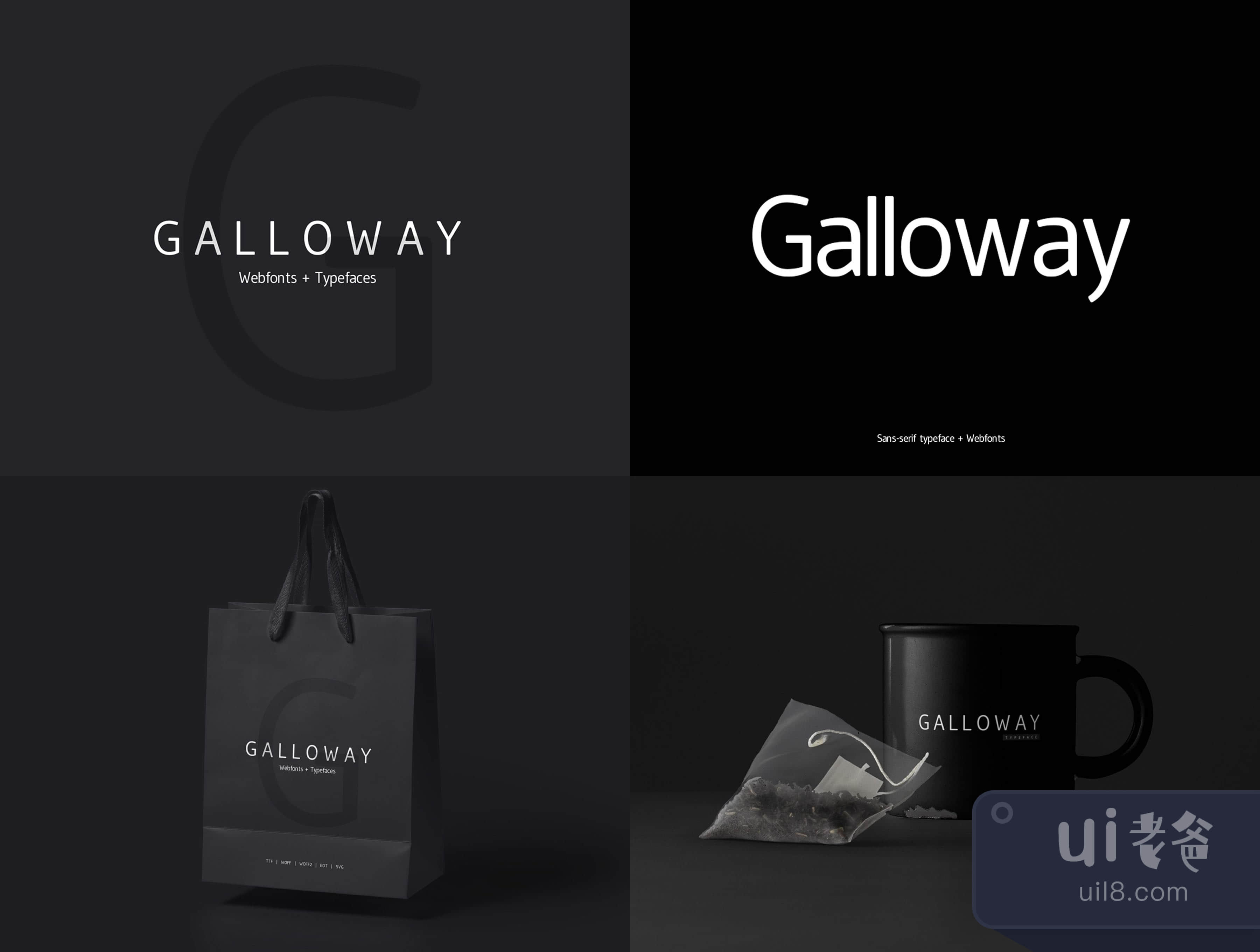 Galloway - 现代字体+WebFont (Galloway - Modern Typefac插图