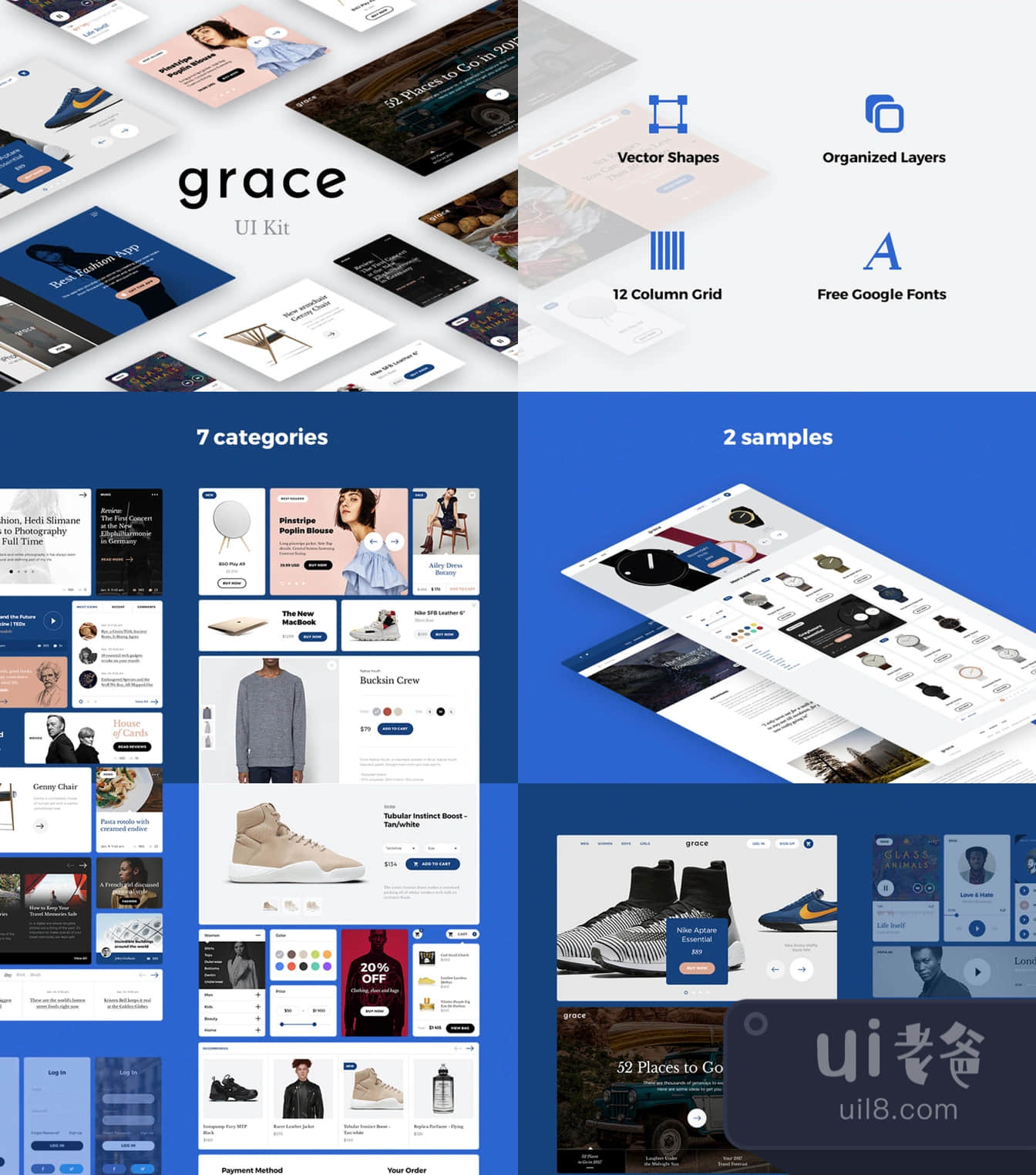 格雷斯用户界面套件 (Grace UI Kit)插图1