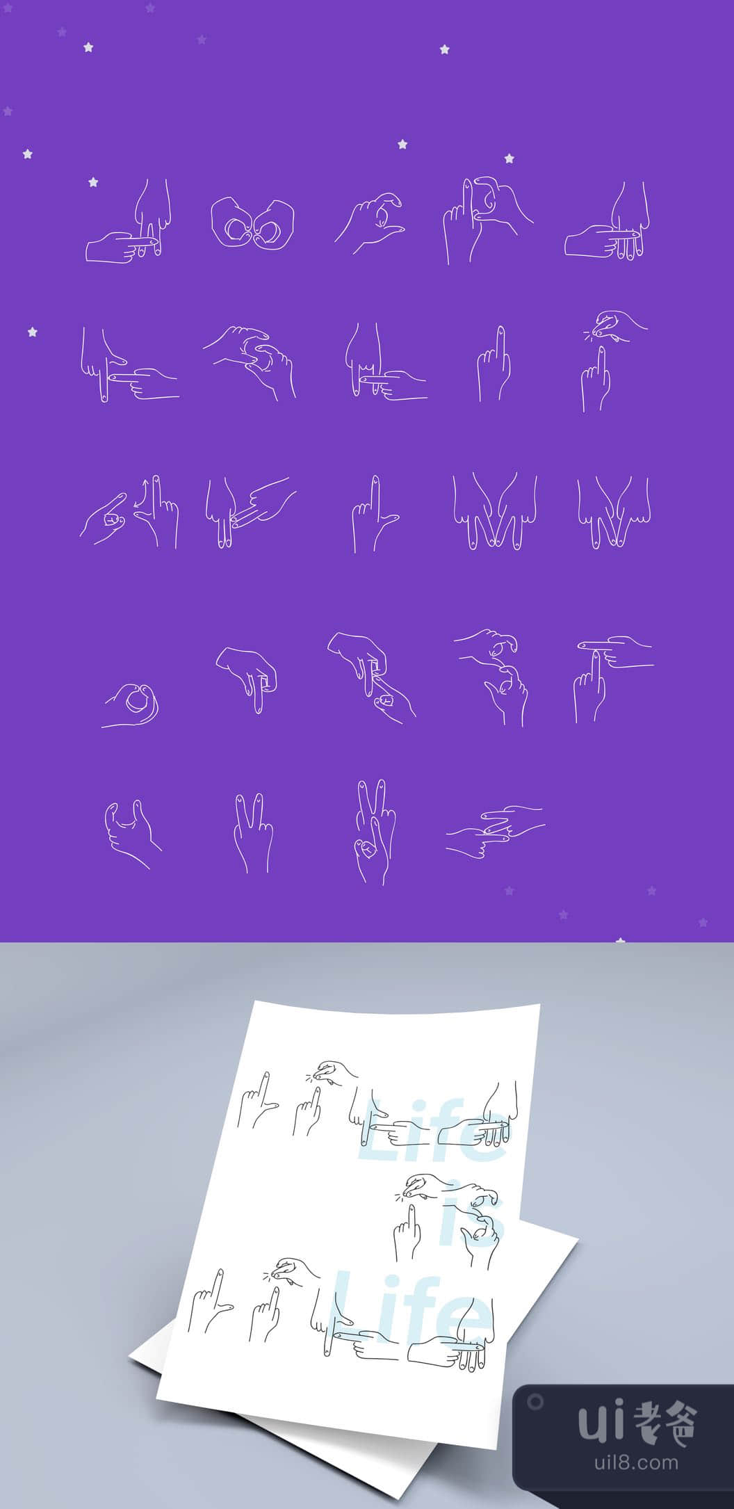 手写字母 (Hand Alphabet)插图