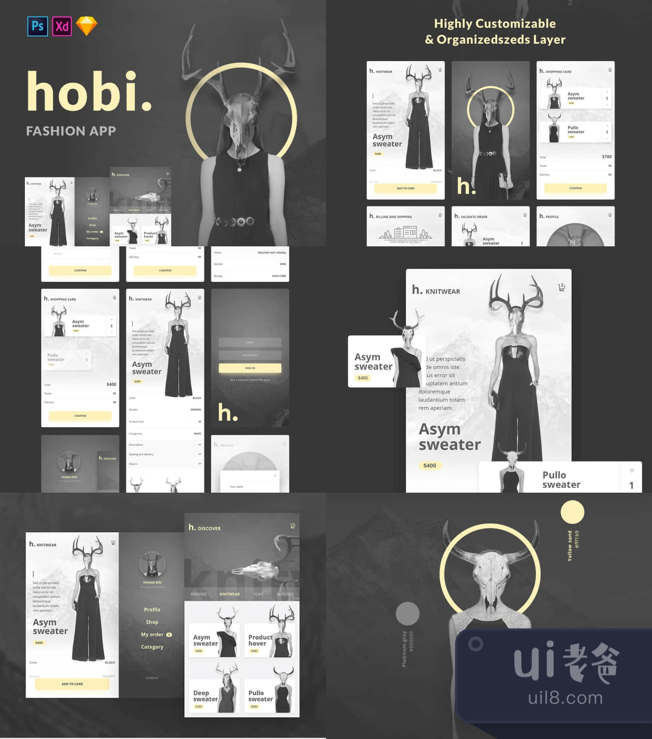 Hobi时尚应用设计 (Hobi Fashion App Design)插图1