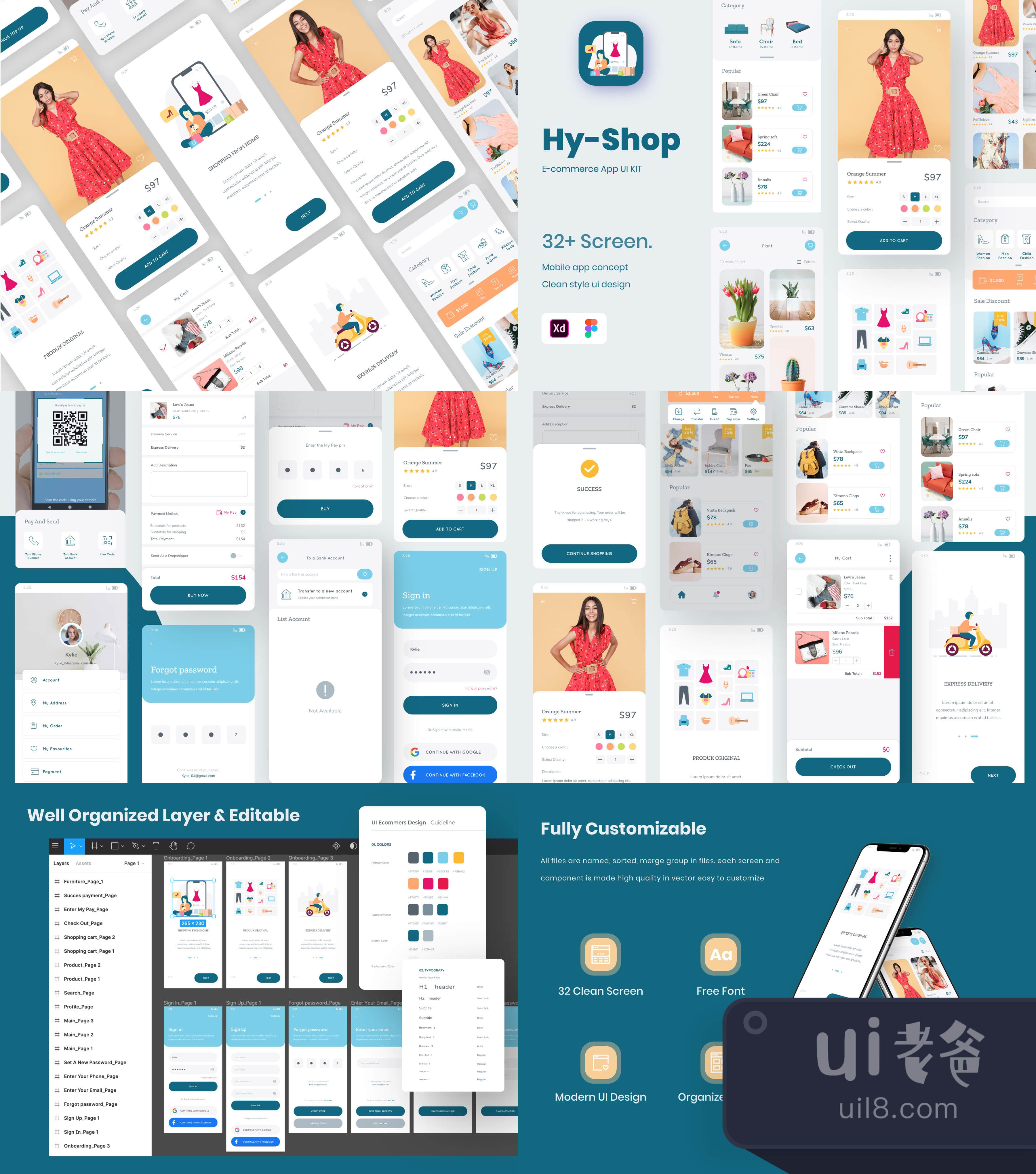 Hy-Shop 电商购物App设计插图1