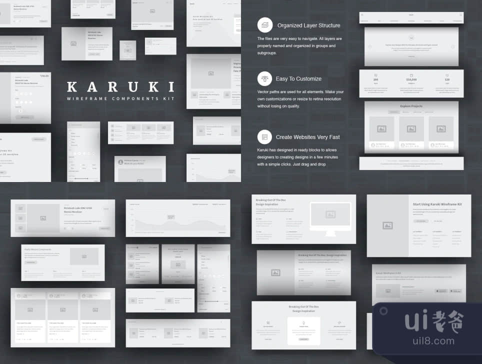 卡鲁基线框套件 (Karuki Wireframe Kit)插图1