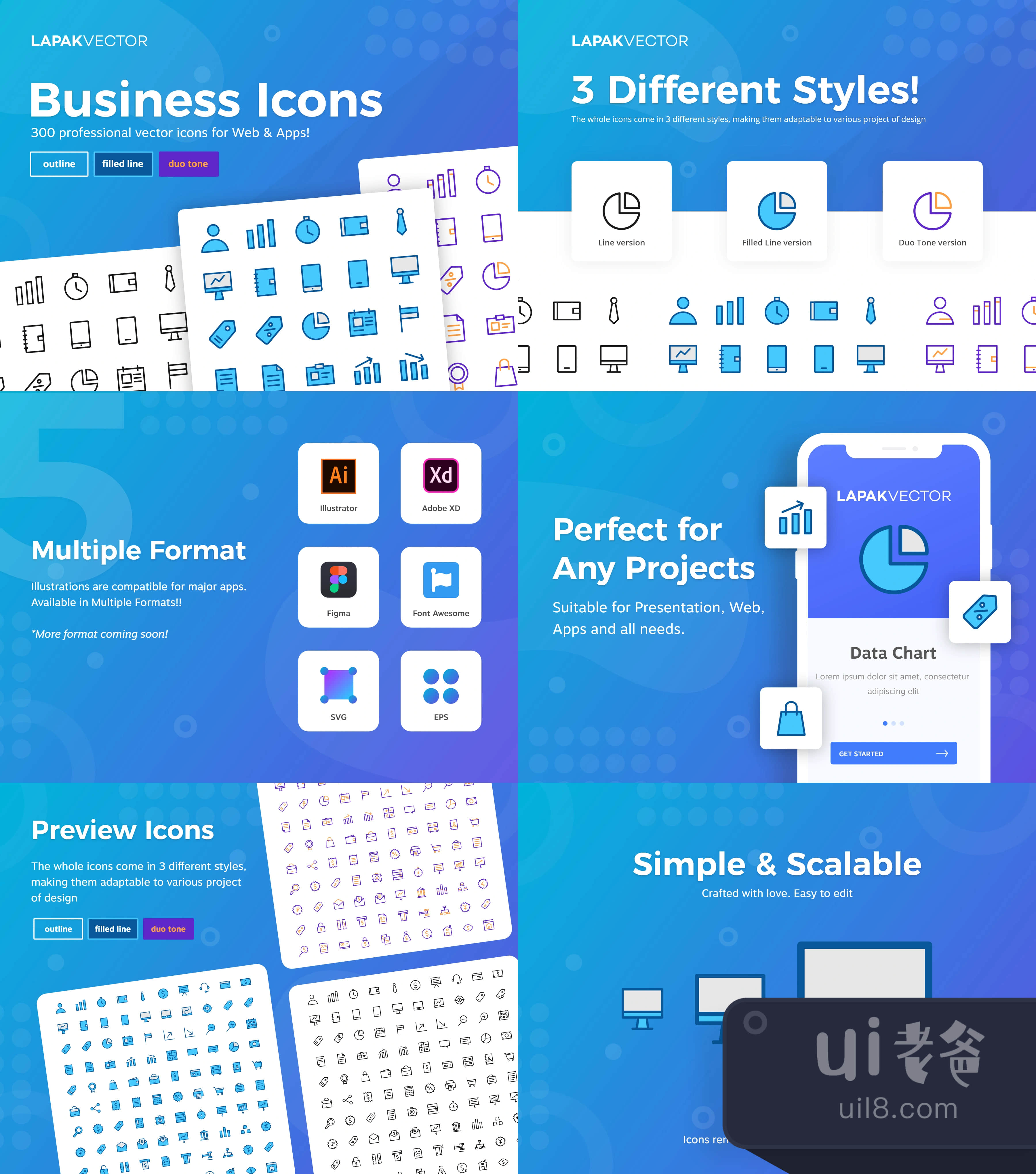 KerjaYuk商业图标 (KerjaYuk Business Icons)插图